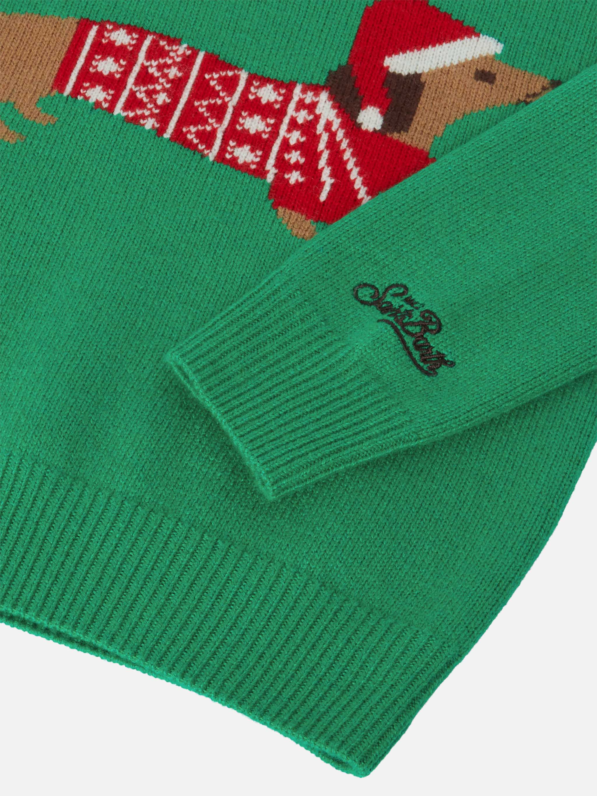 Crewneck  Douglas with Christmas dog jacquard - Image 3