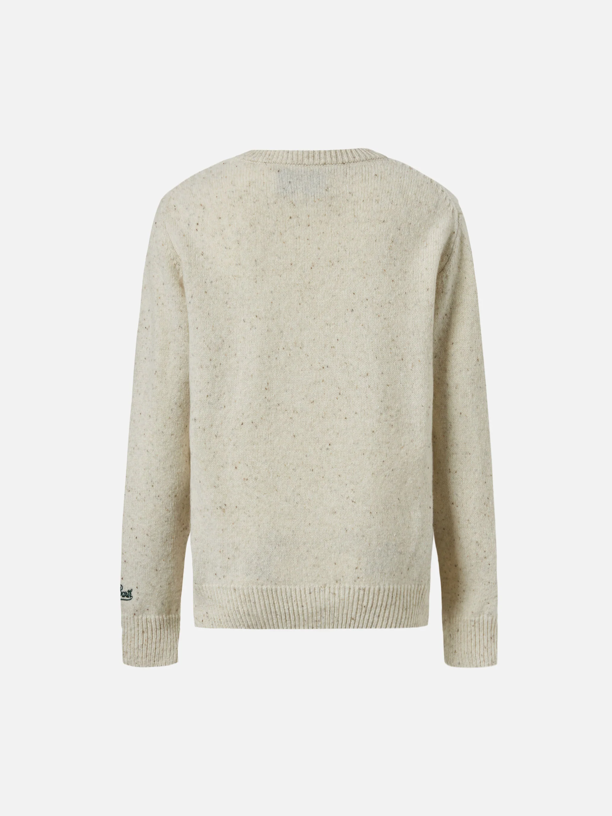 Crewneck Douglas with Saint Moritz postcard jacquard - Image 4