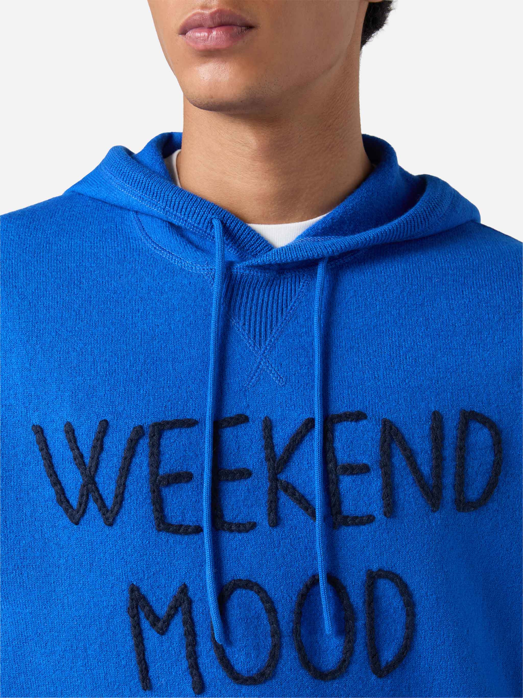 Crewneck hooded sweater Jake with Week-end Off embroidery - Image 2