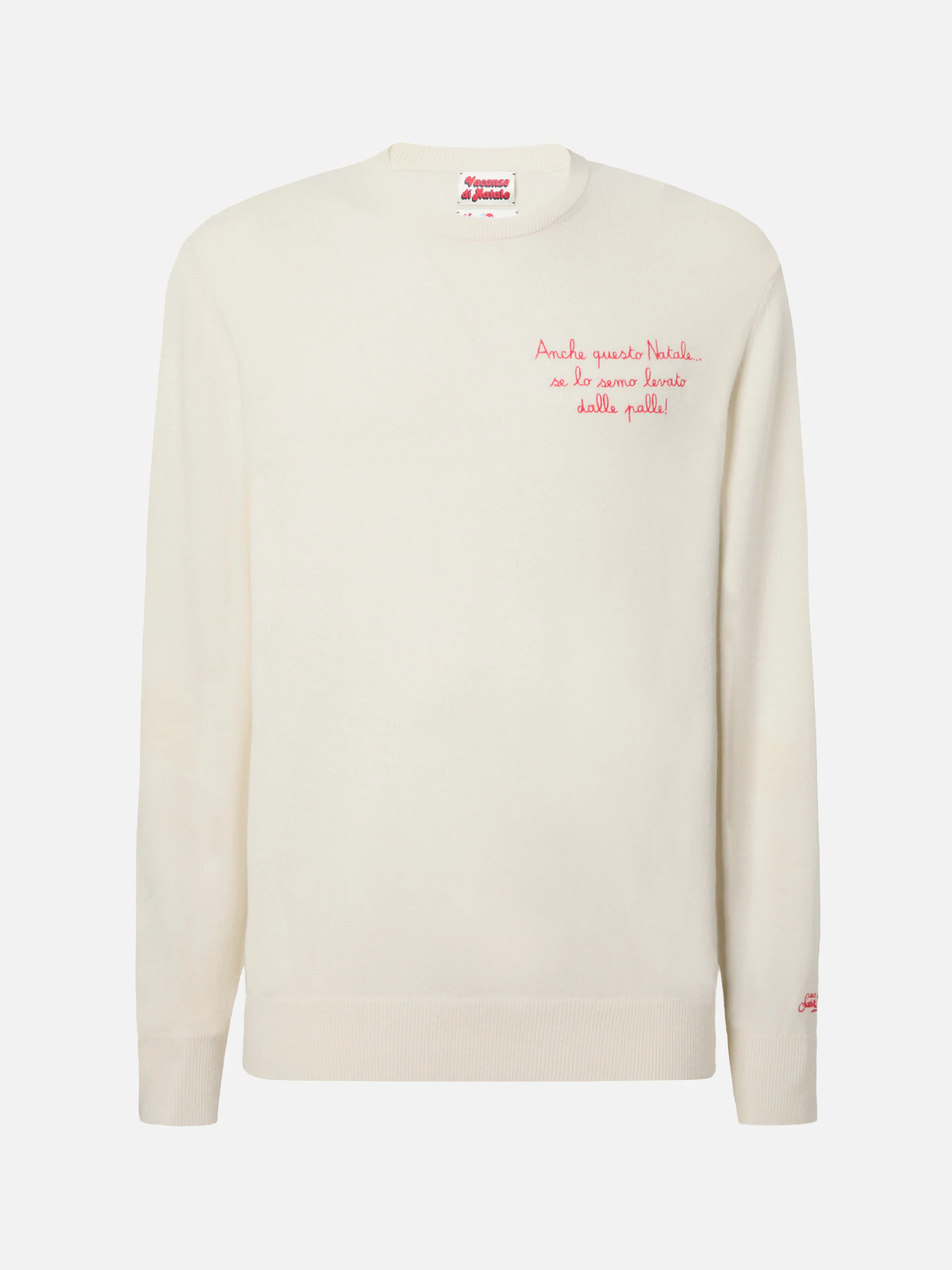 Crewneck Heron Light with Anche questo Natale se lo semo levato dalle palle! embroidery | VACANZE DI NATALE SPECIAL EDITION - Image 5