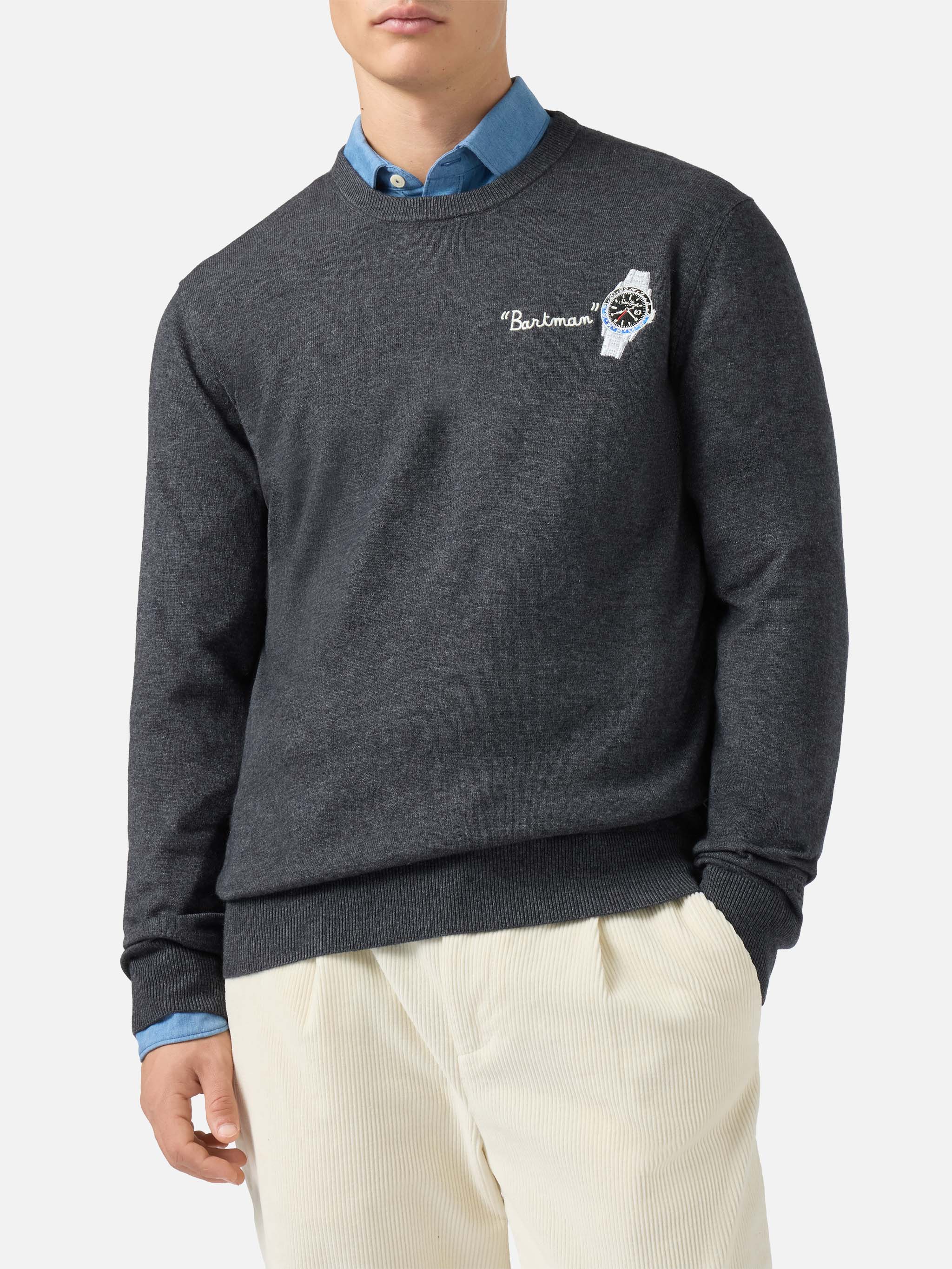 Heron Light sweater with Bartman embroidery - Image 2