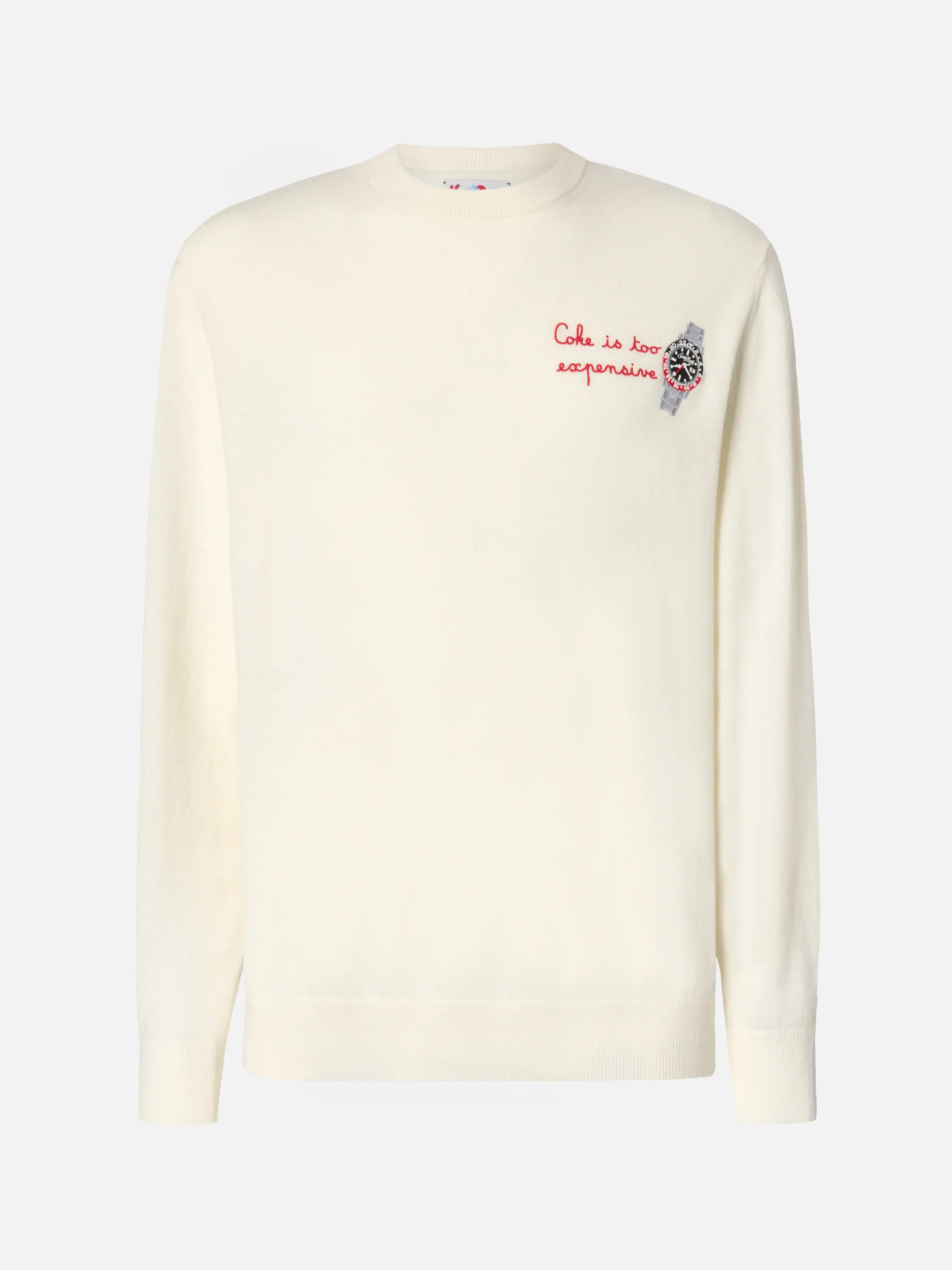 Crewneck sweater Heron Light with Coke is too expensive embroidery - Image 5