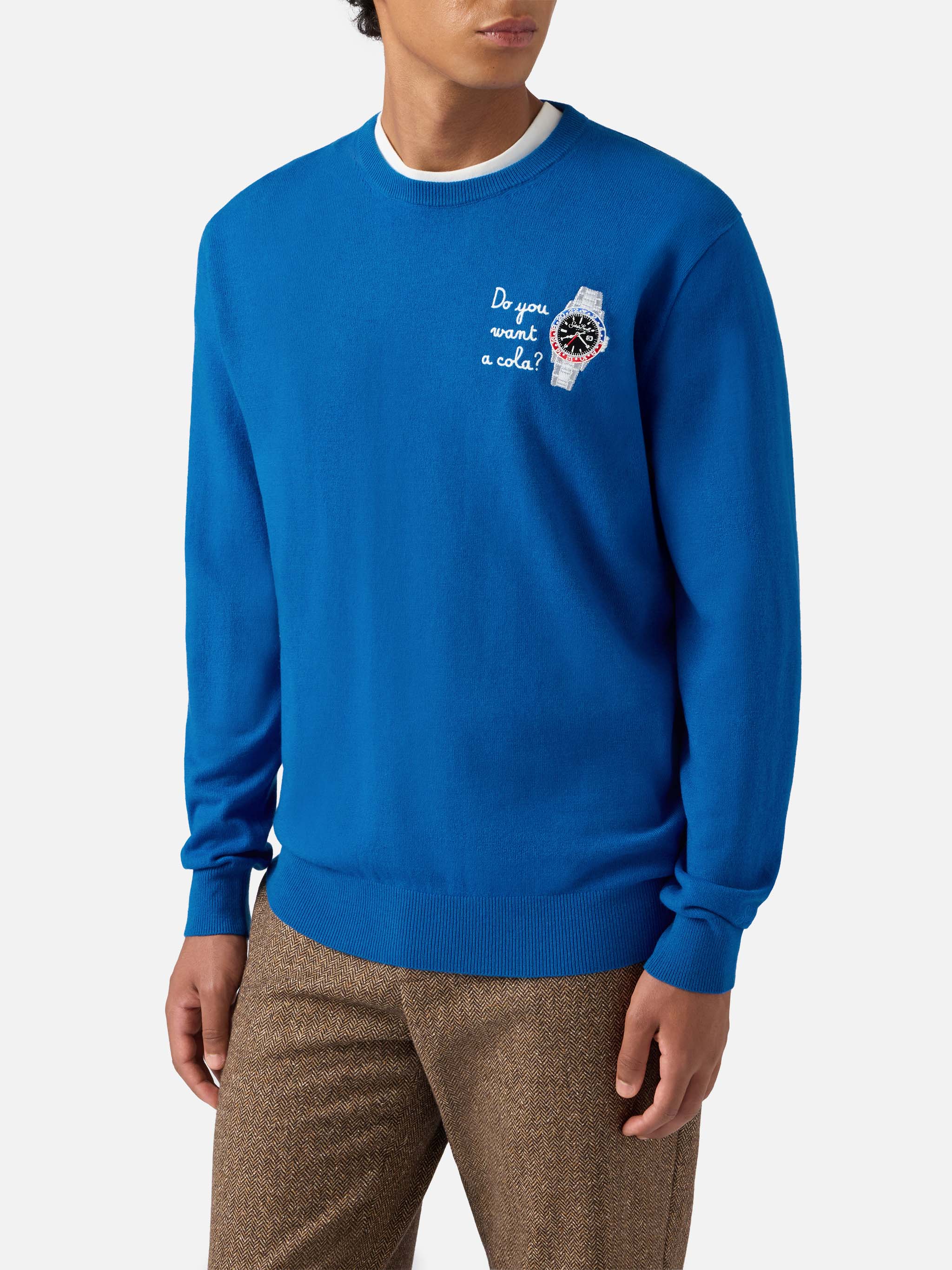 Crewneck sweater Heron Light with Do you want a cola? embroidery - Image 2