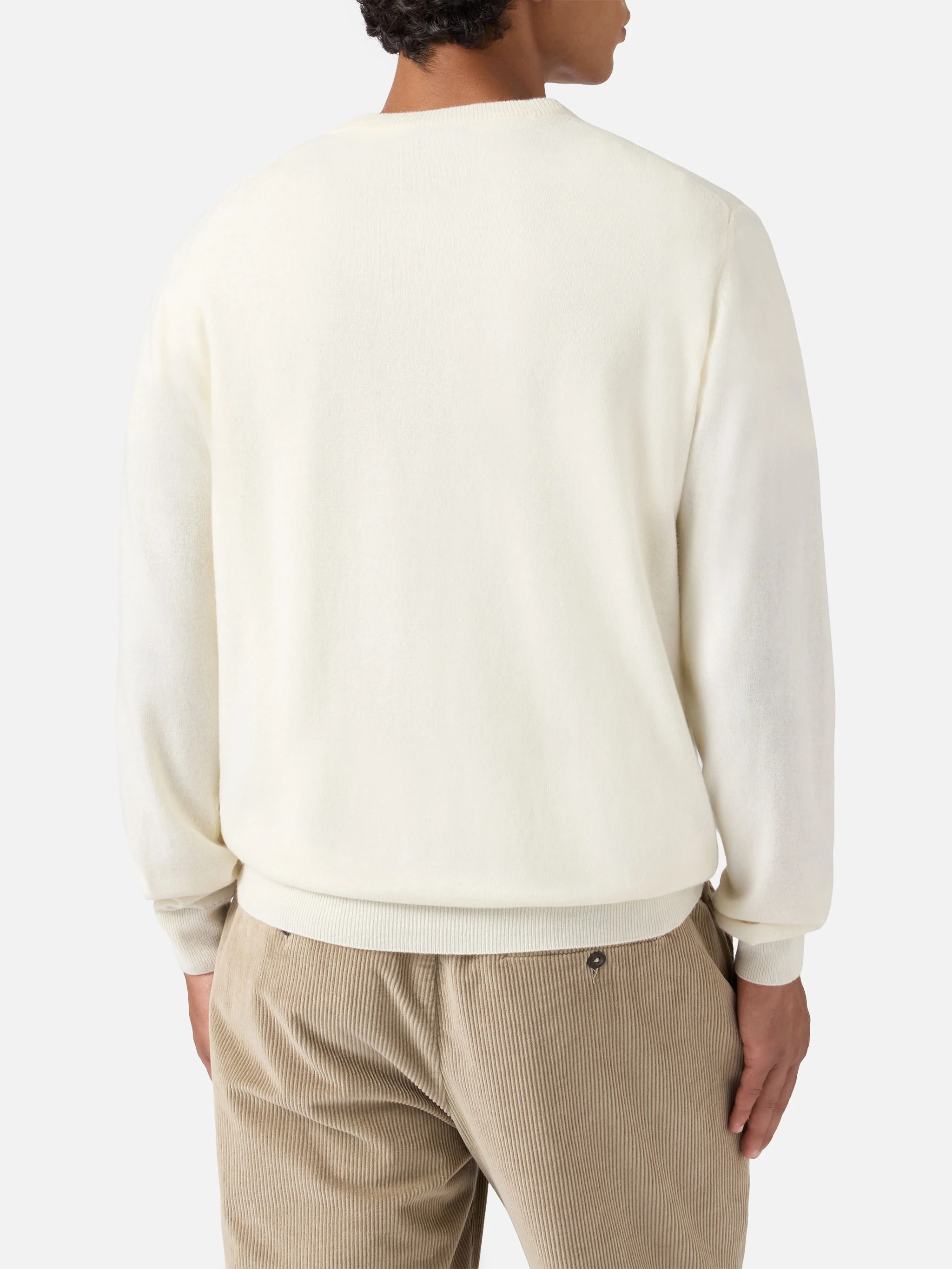 Crewneck Heron Light with E nun m'angoscià embroidery | VACANZE DI NATALE SPECIAL EDITION - Image 4
