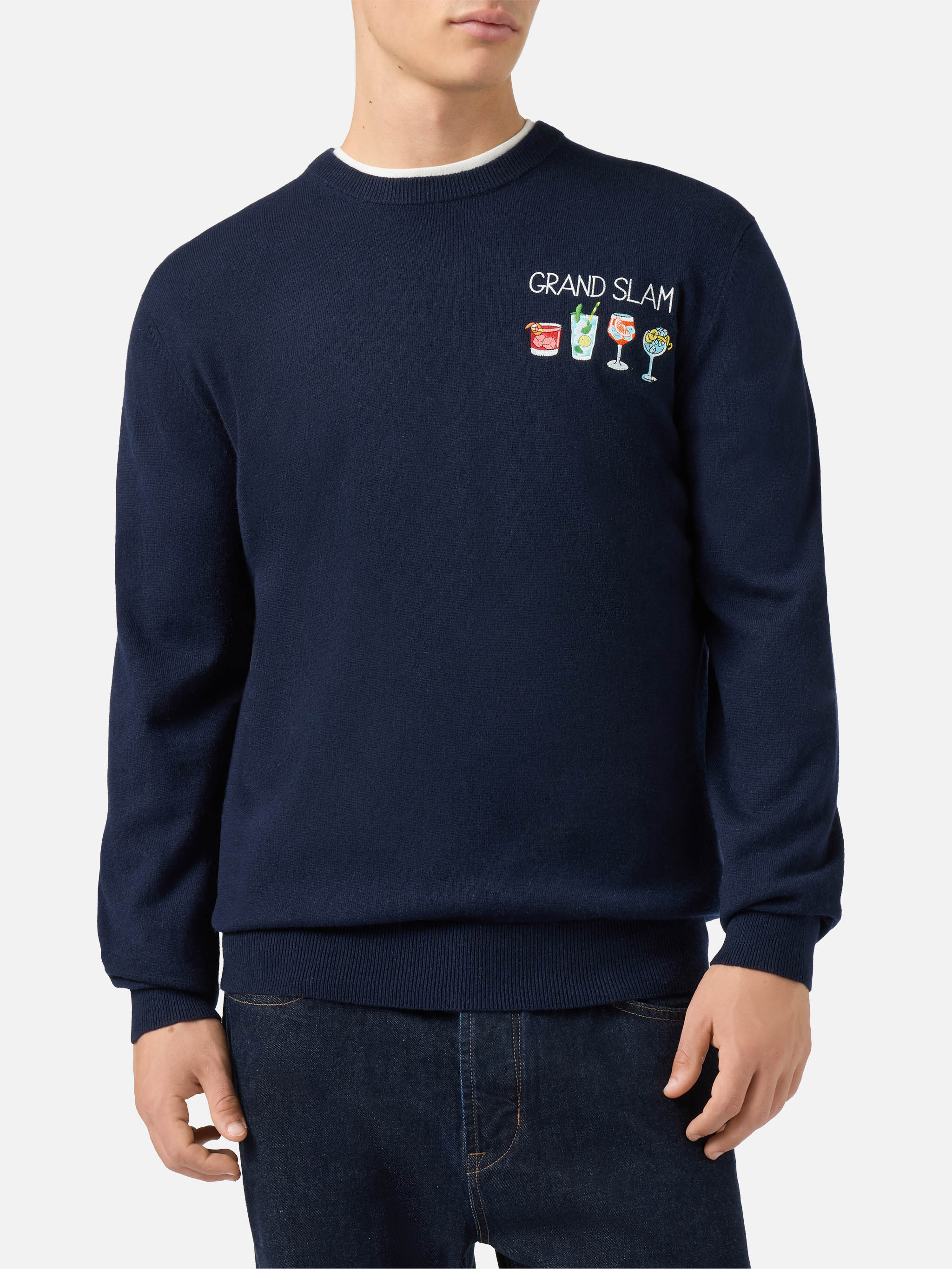 Crewneck sweater Heron Light with Grand Slam embroidery - Image 2
