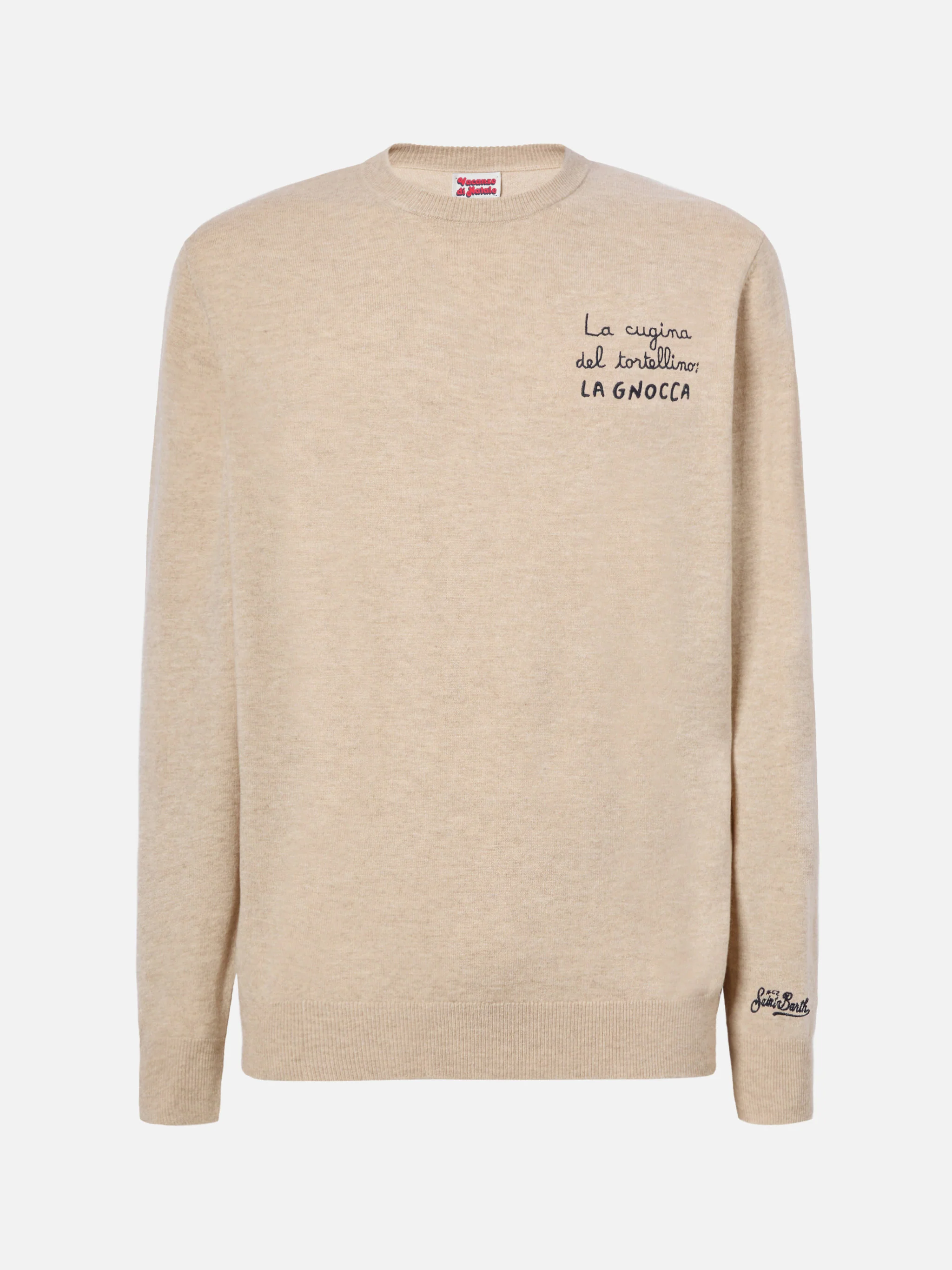 Crewneck Heron Light with La cugina del tortellino, la Gnocca! embroidery | VACANZE DI NATALE SPECIAL EDITION - Image 5