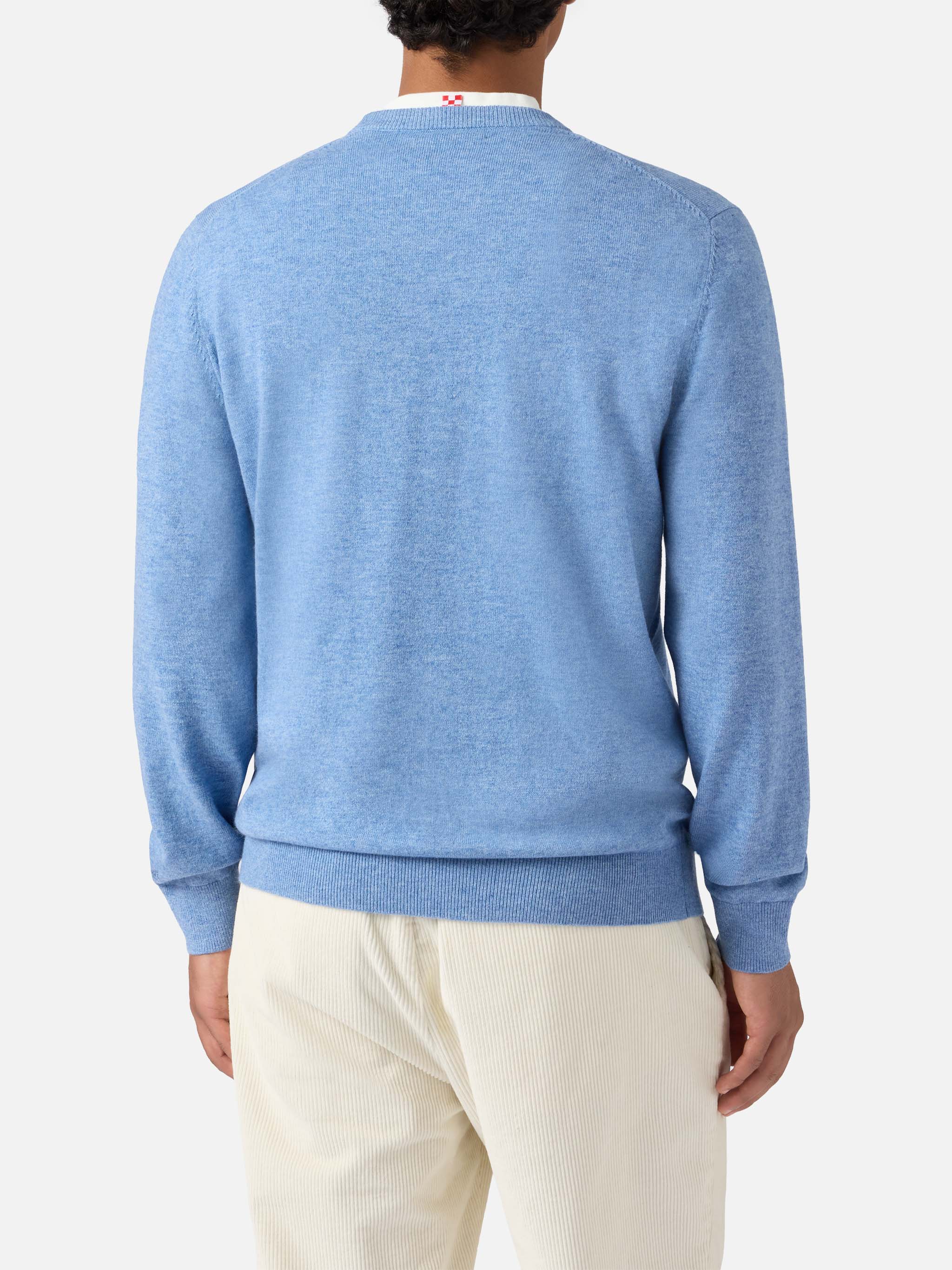 Crewneck sweater Heron Light with La felicità è nelle piccole cose embroidery - Image 4