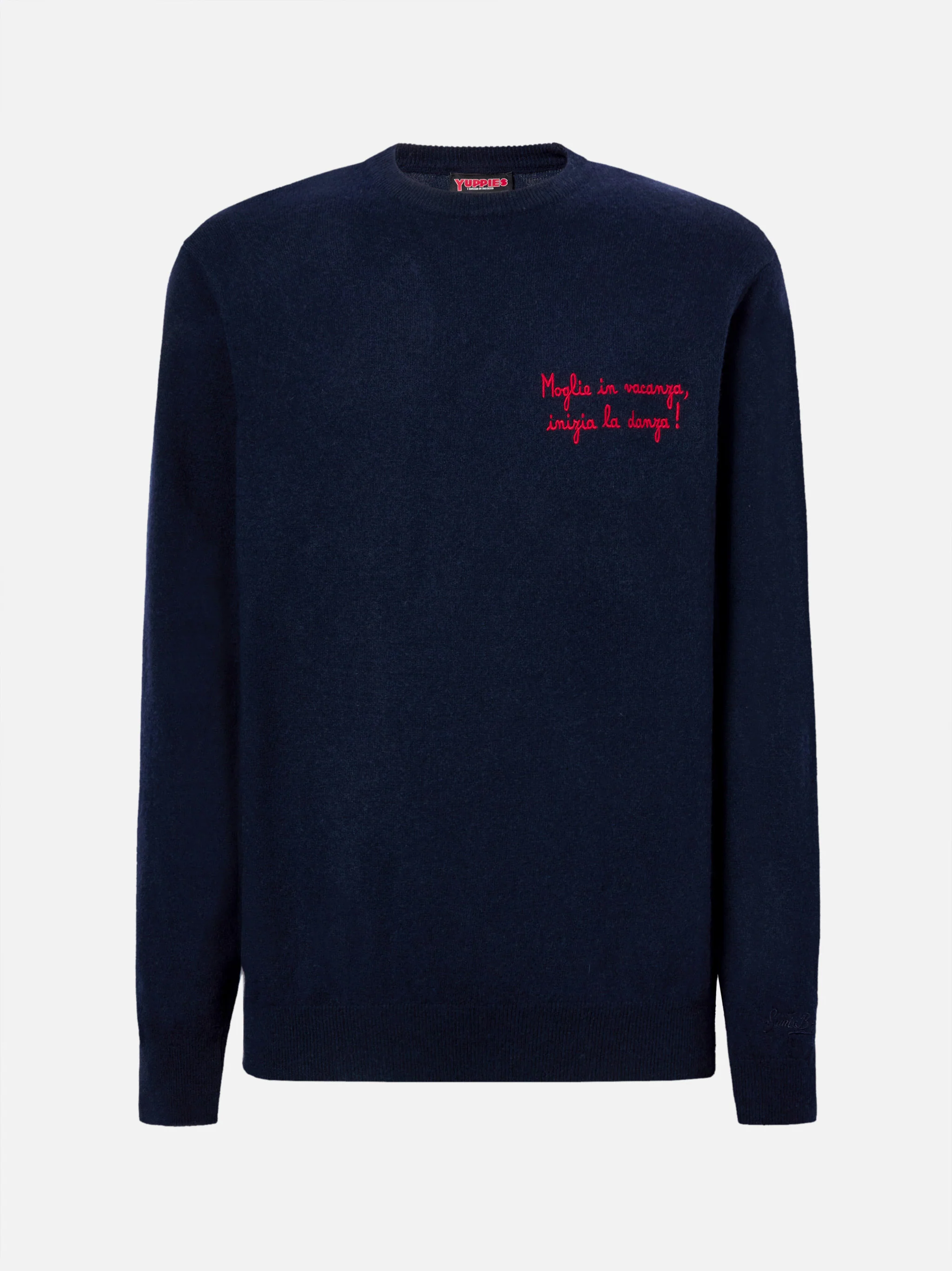 Crewneck sweater Heron Light with Moglie in vacanza inizia la danza embroidery | YUPPIES SPECIAL EDITION - Image 4