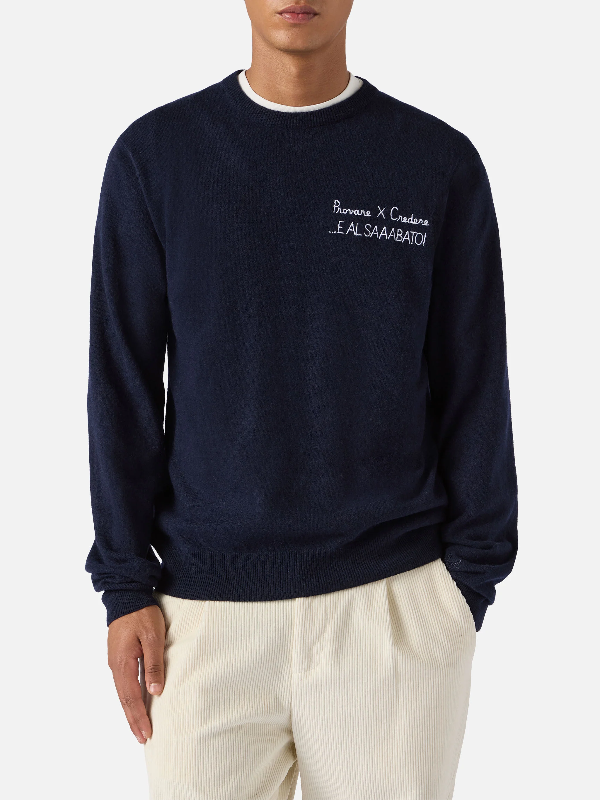 Crewneck sweater Heron Light with Provare per credere! embroidery | YUPPIES SPECIAL EDITION - Image 2