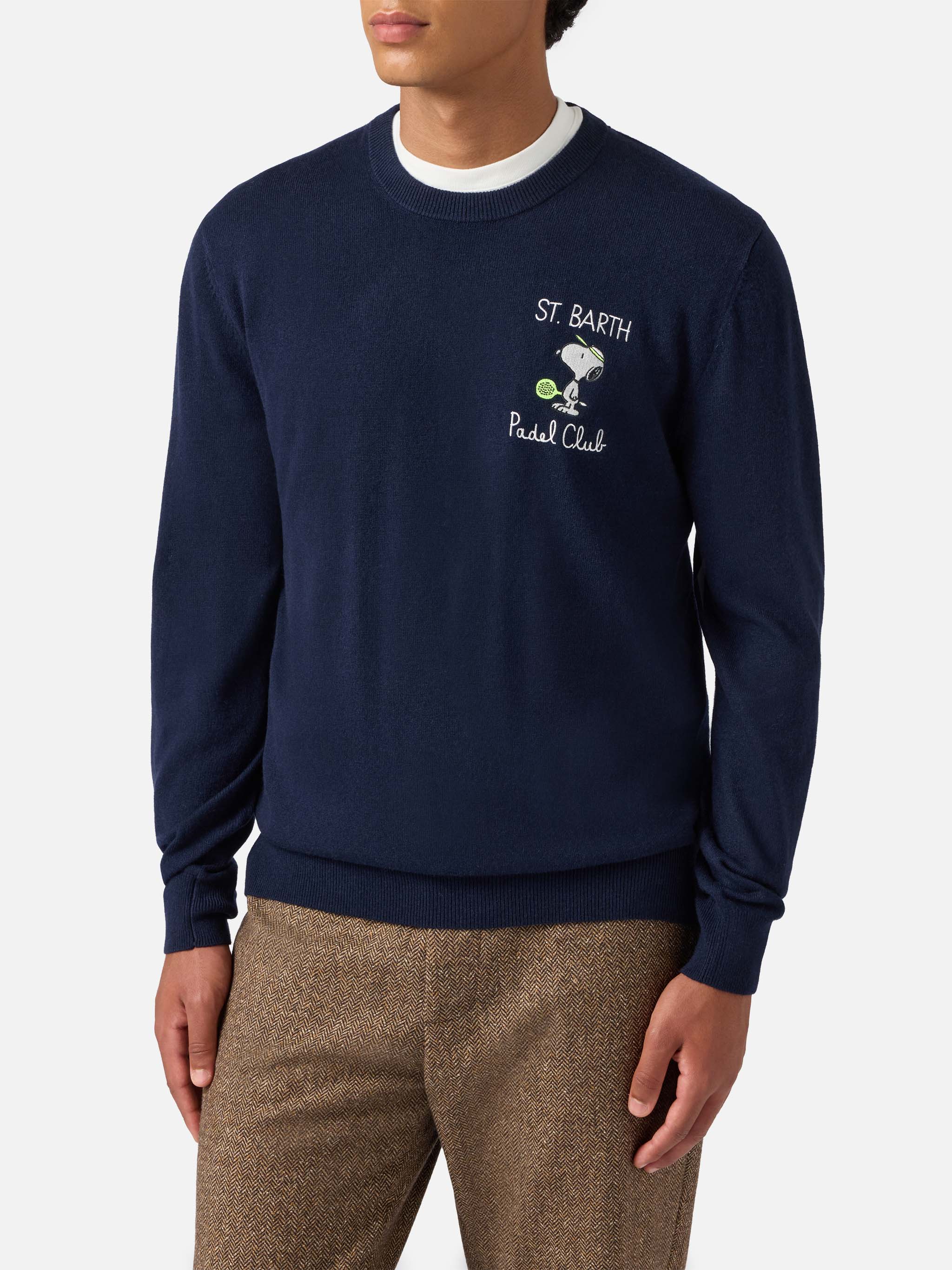 Crewneck sweater Heron Light with Snoopy padel club embroidery | PEANUTS SPECIAL EDITION - Image 2