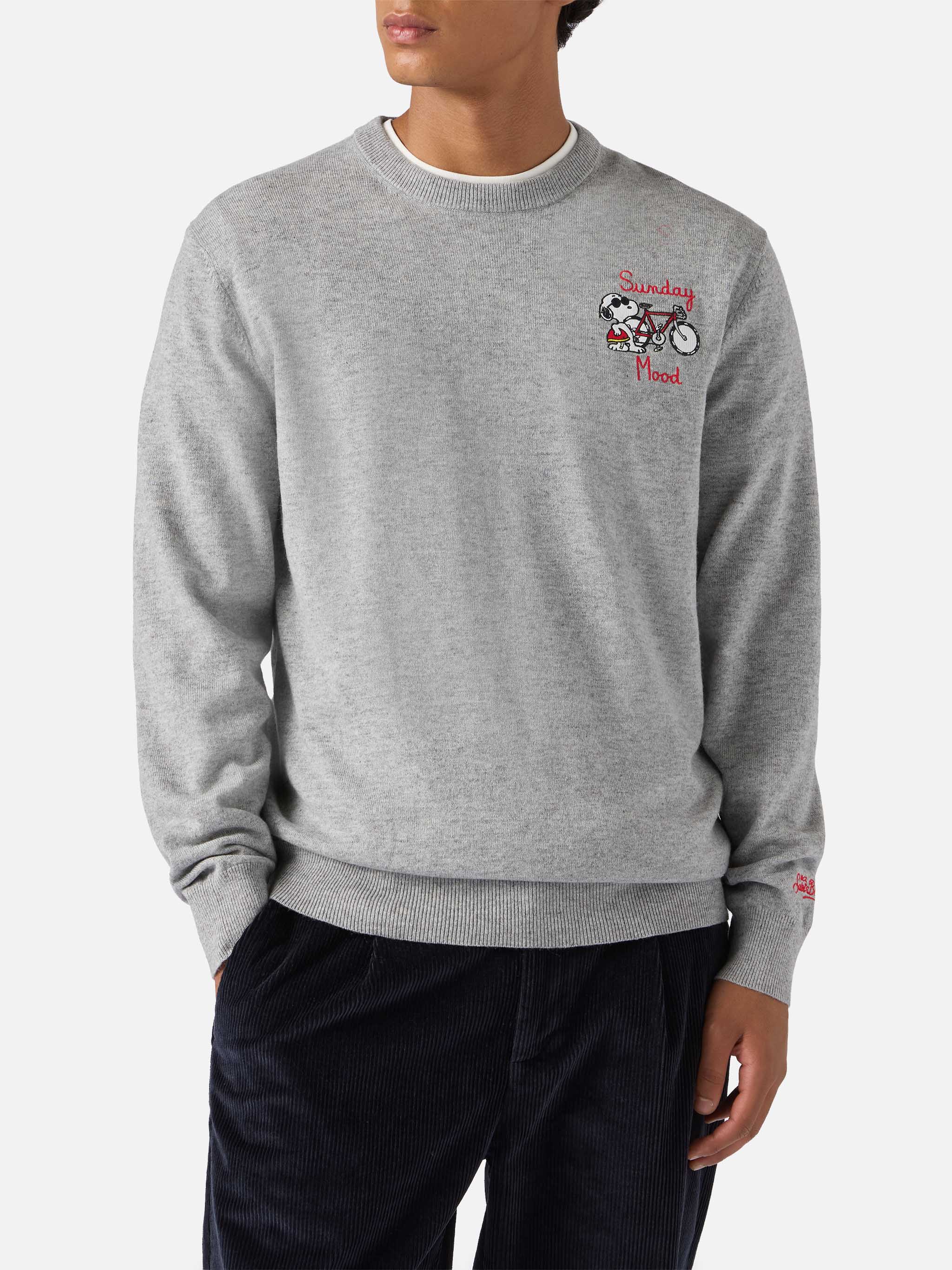 Crewneck sweater Heron Light with Snoopy Sunday Mood embroidery | PEANUTS SPECIAL EDITION - Image 2