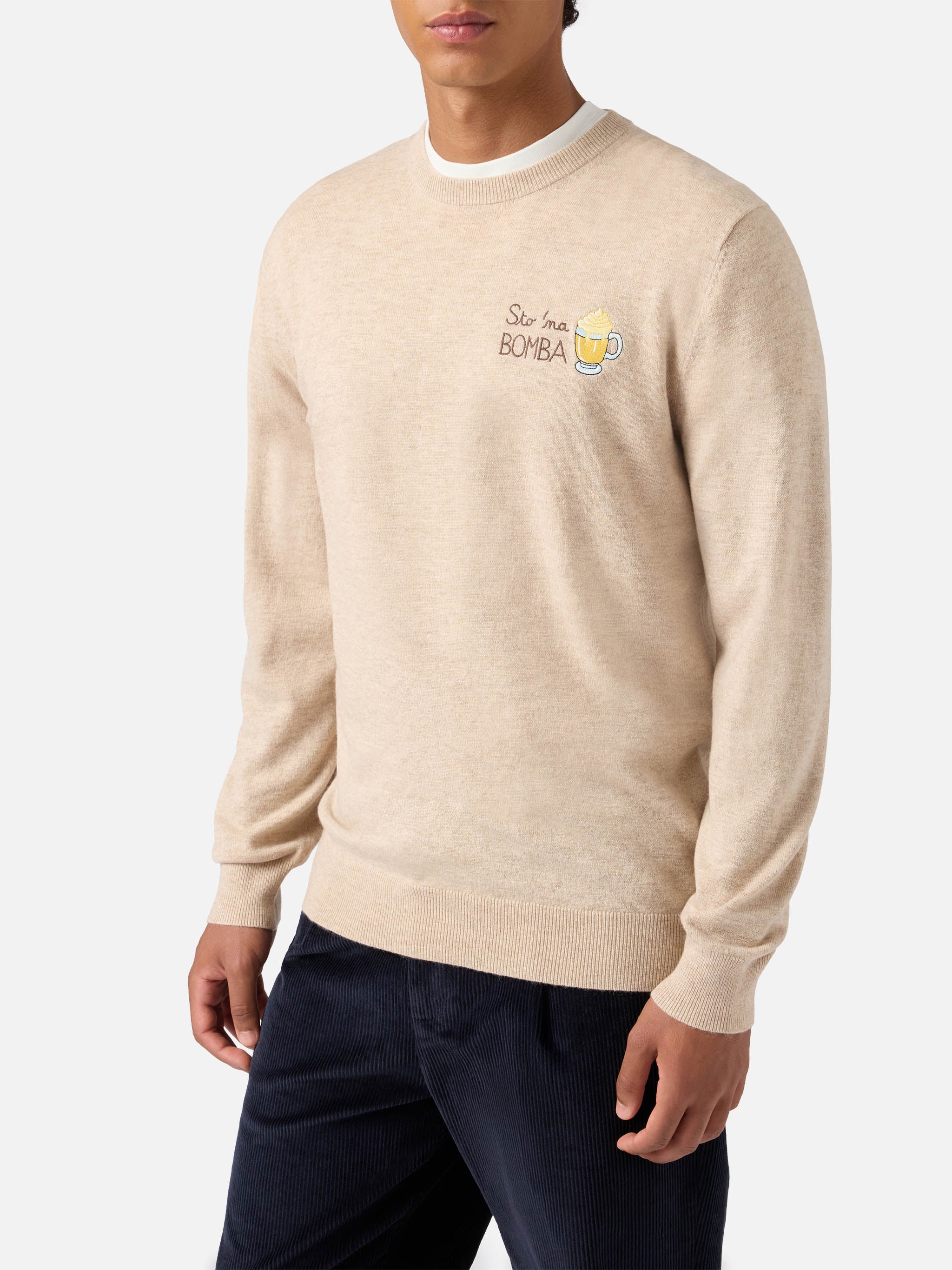 Crewneck sweater Heron Light with Sto na bomba embroidery - Image 2