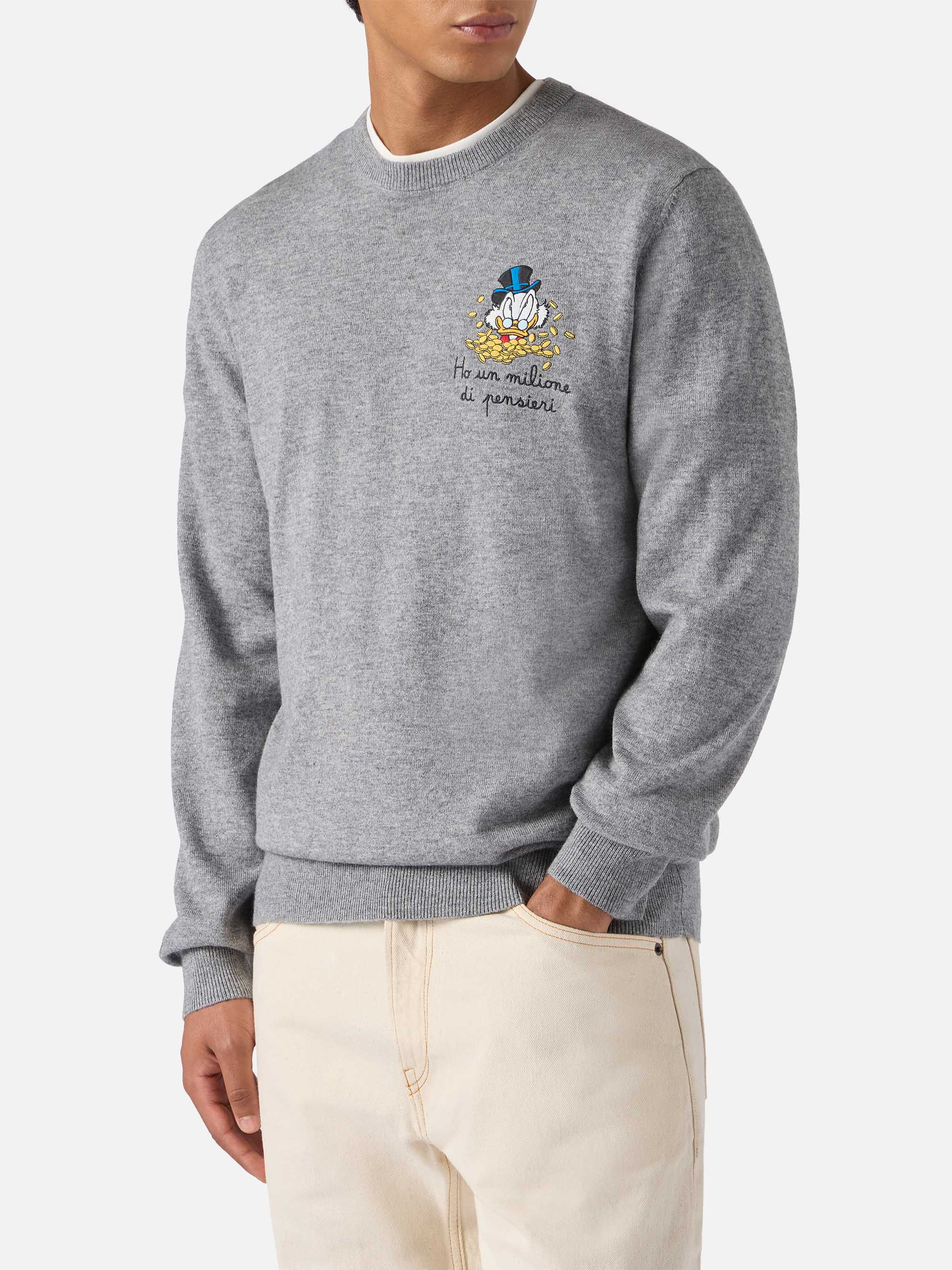Crewneck sweater Heron Light with Uncle Scrooge embroidery | DISNEY SPECIAL EDITION - Image 2
