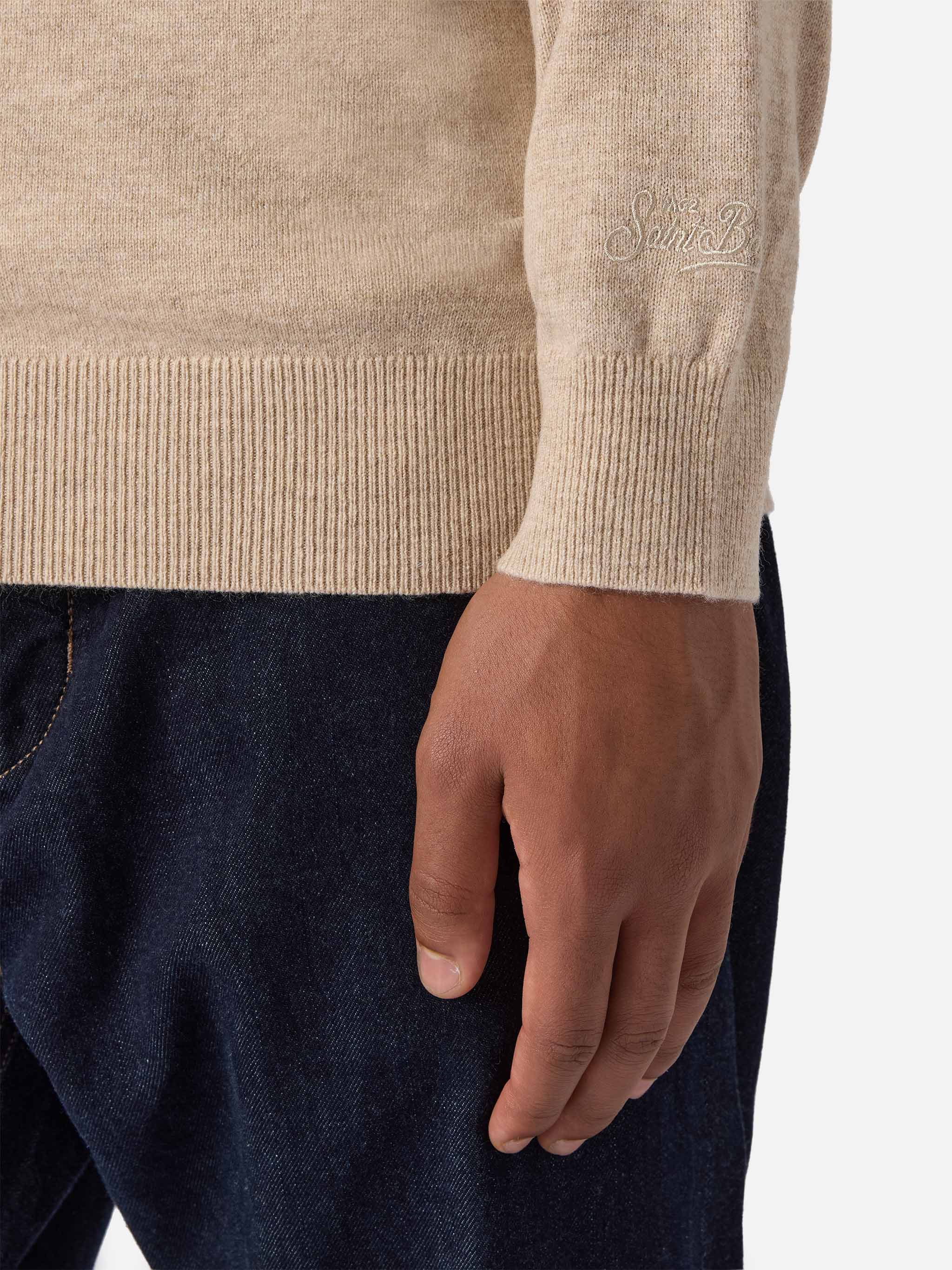 Crewneck sweater Heron Light with Va tutto al contrario embroidery - Image 3