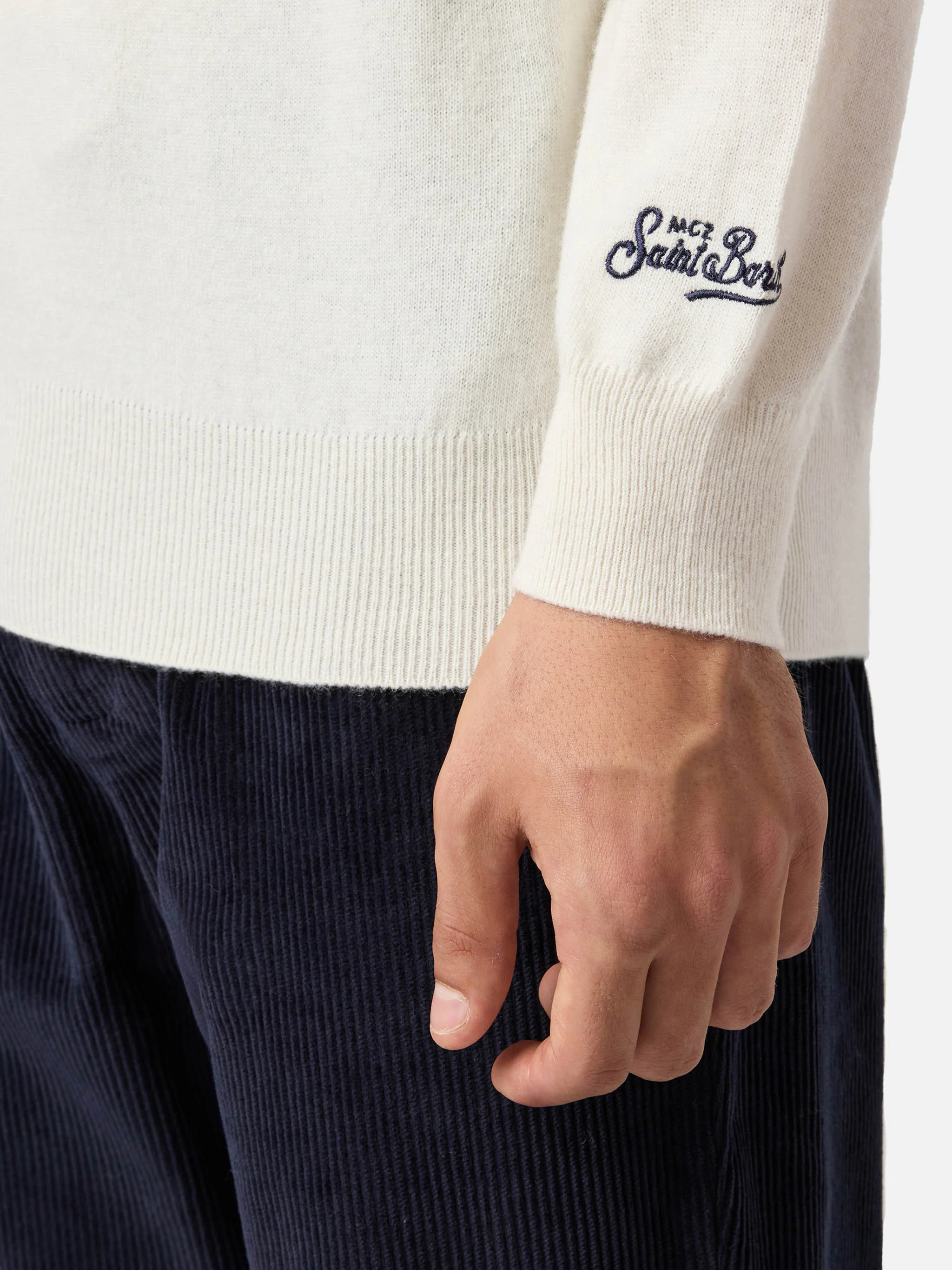 Crewneck Heron Light with Vacanze di Natale embroidery | VACANZE DI NATALE SPECIAL EDITION - Image 3