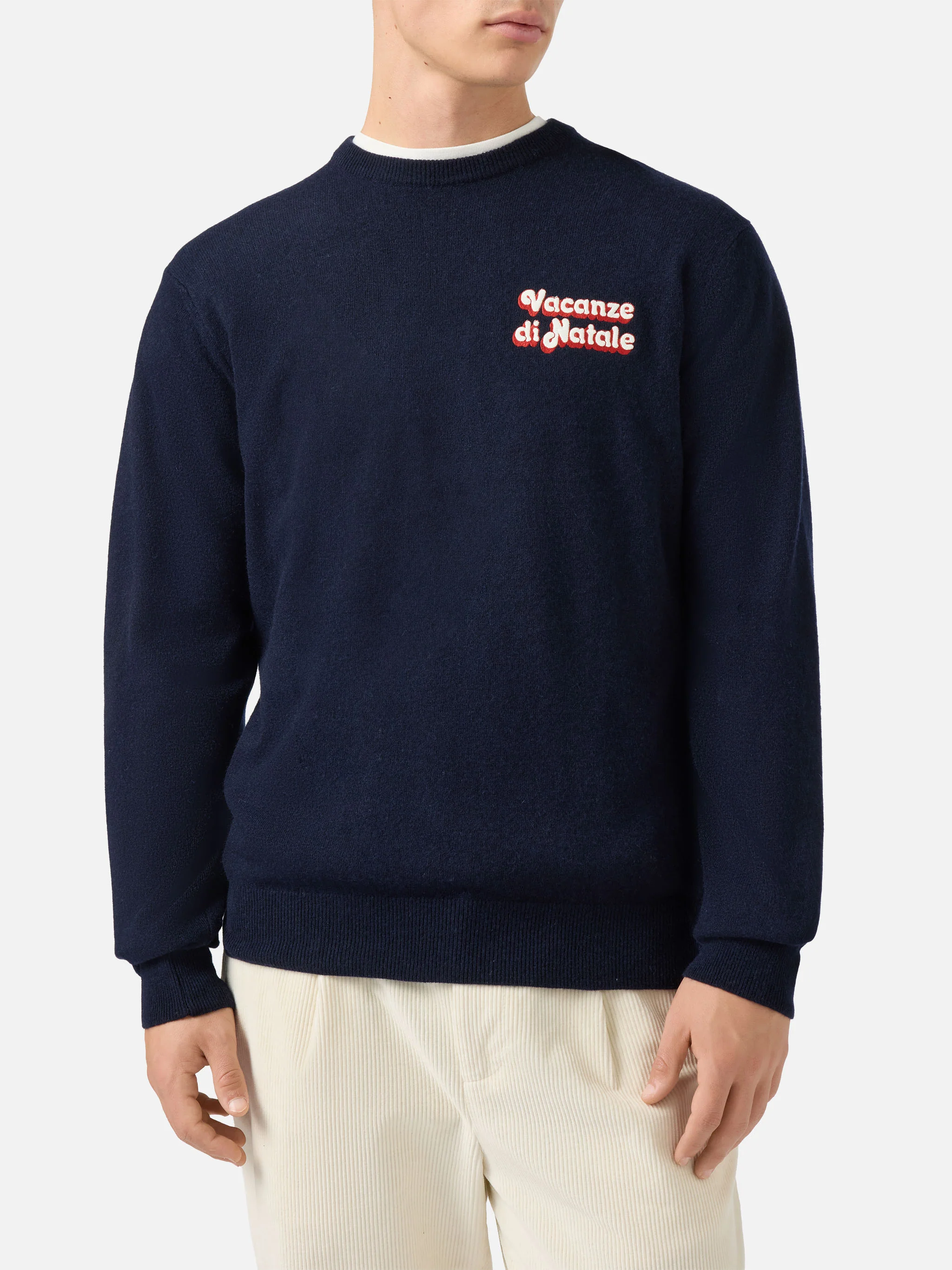 Crewneck Heron Light with Vacanze di Natale embroidery | VACANZE DI NATALE SPECIAL EDITION - Image 2
