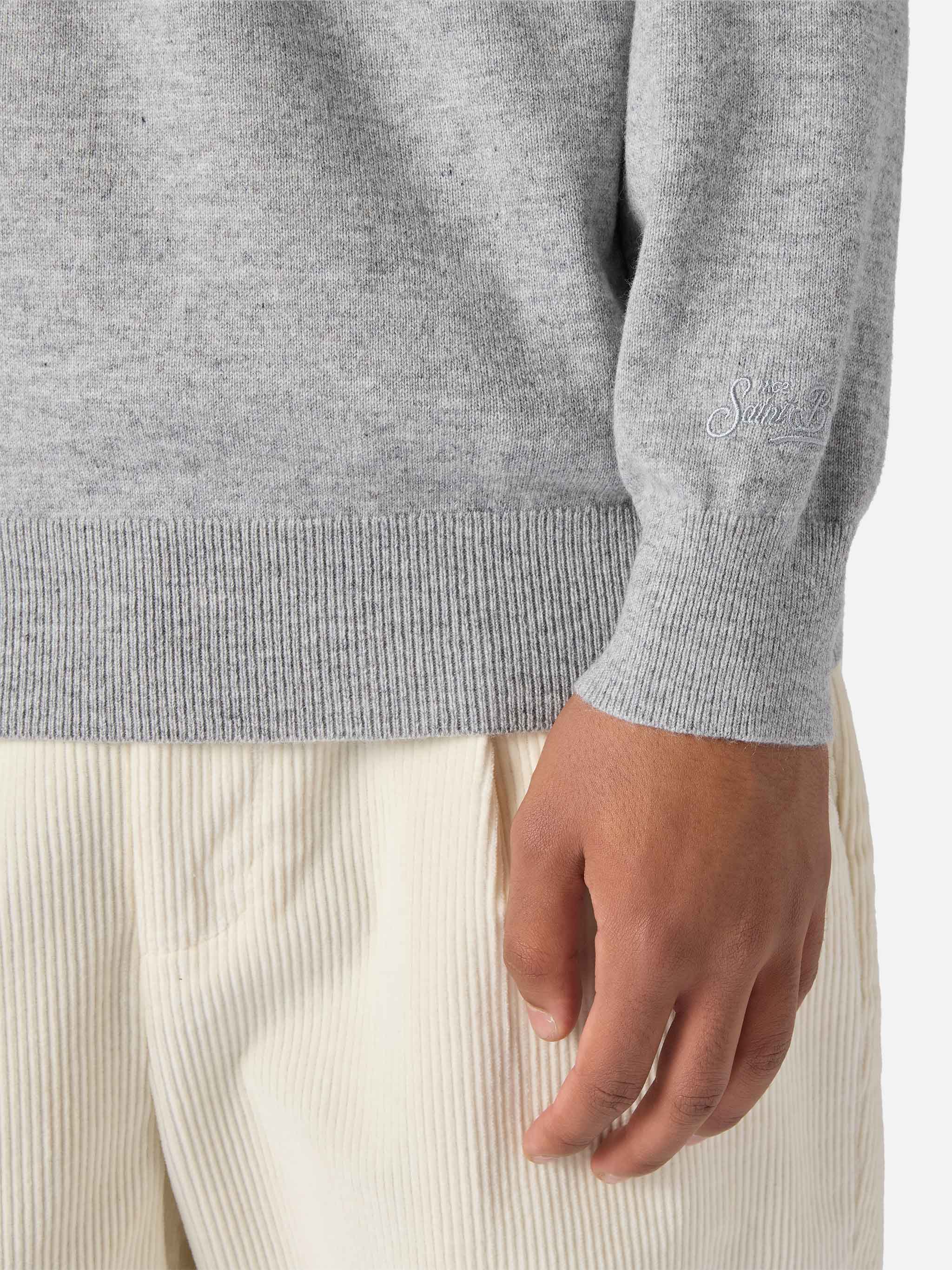 Crewneck sweater Heron Light with Vado a ruba embroidery - Image 3