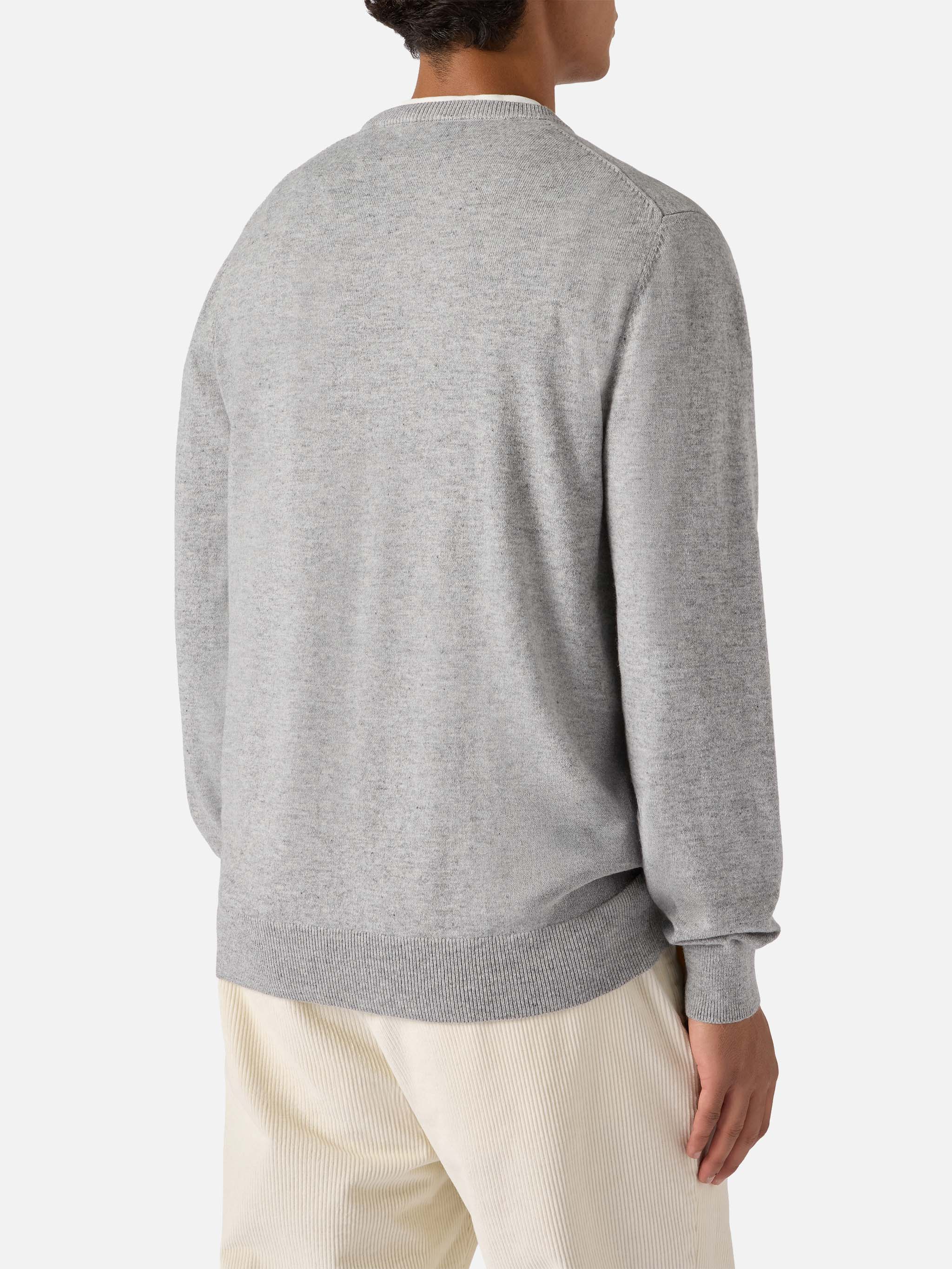Crewneck sweater Heron Light with Vado a ruba embroidery - Image 4