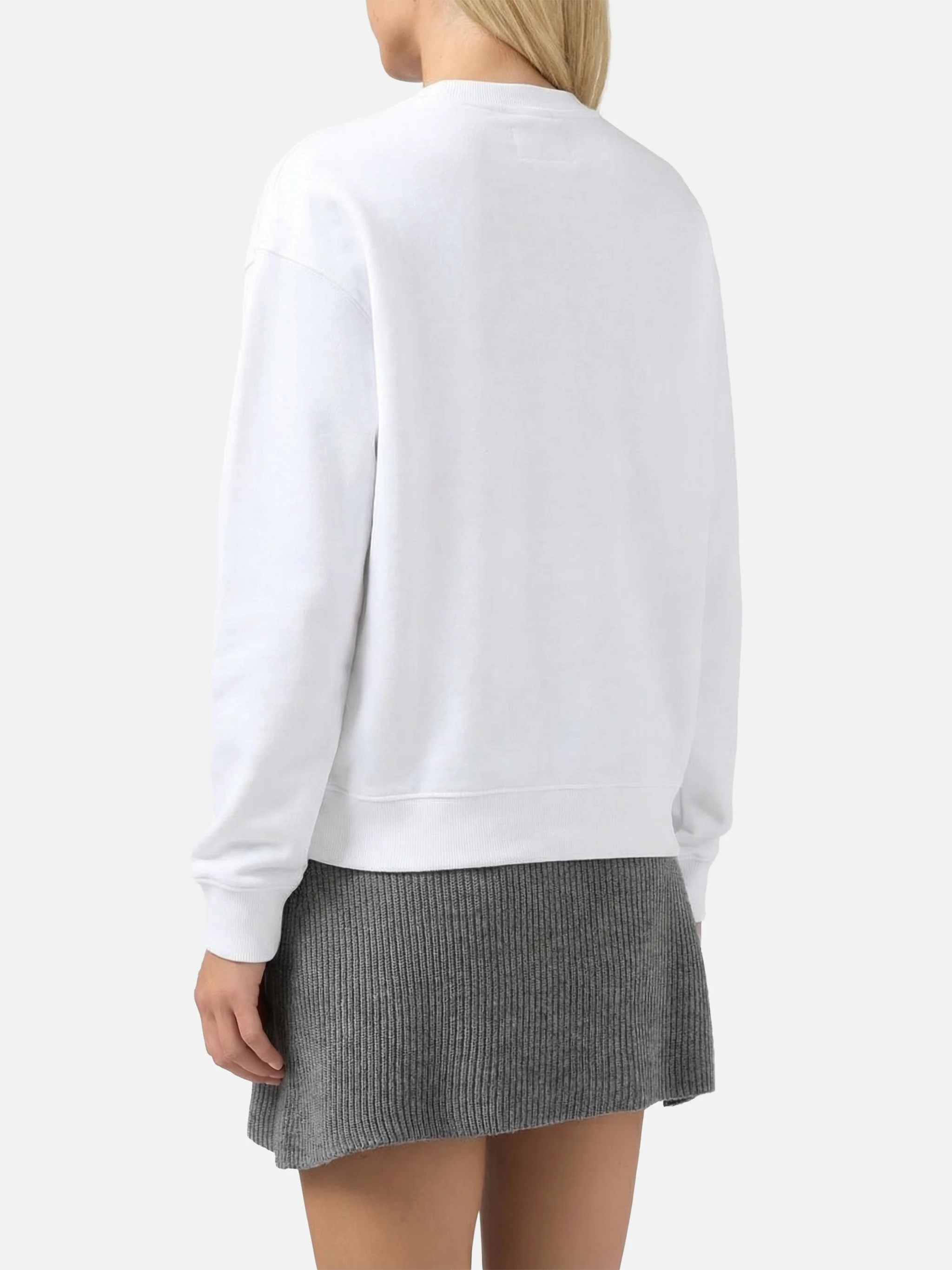 Crewneck sweatshirt with flocked Saint Barth heart - Image 2