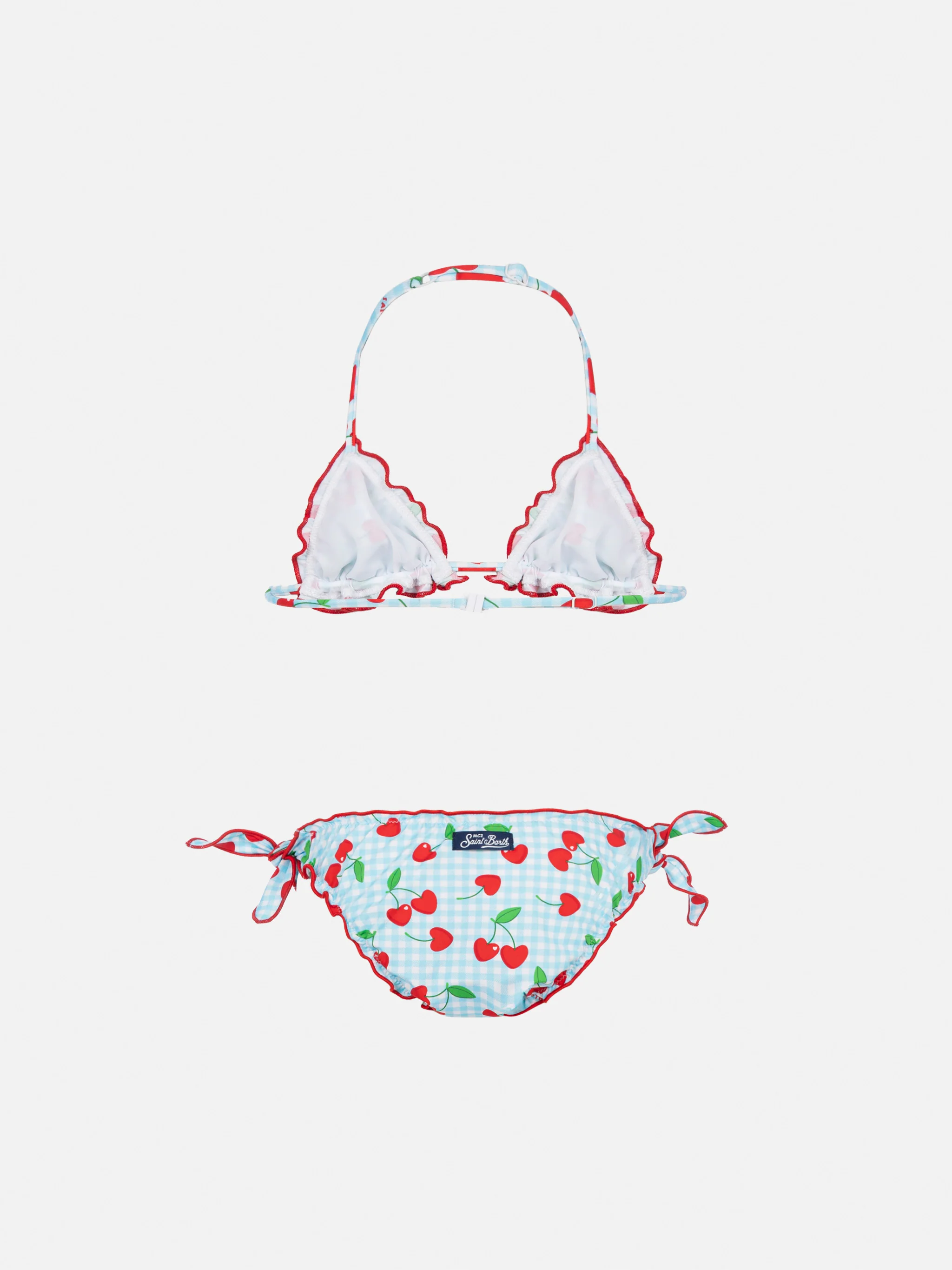 Cris classic triangle bikini with cherry and gingham print - Image 2