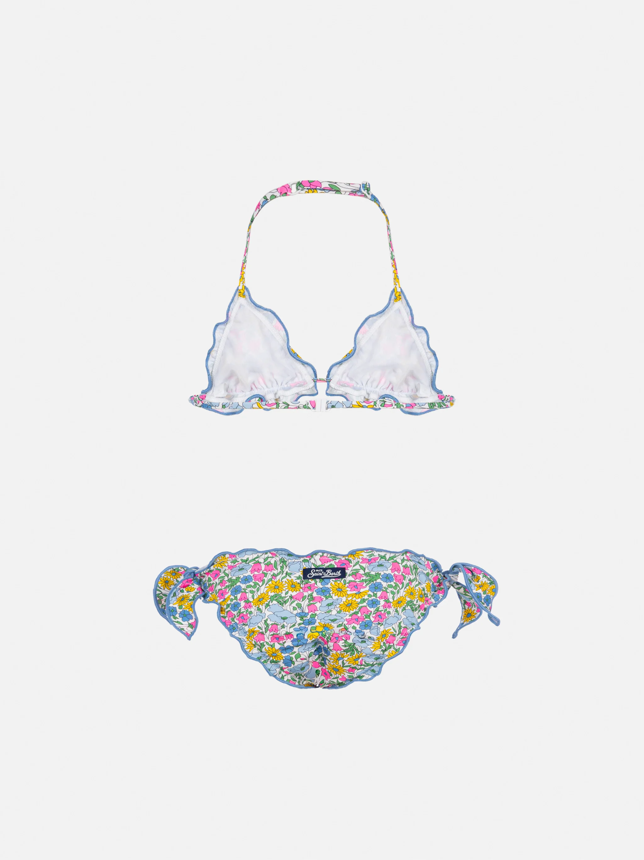 Cris classic triangle bikini with Poppy and Daisy print | MADE WITH LIBERTY FABRIC - Image 2