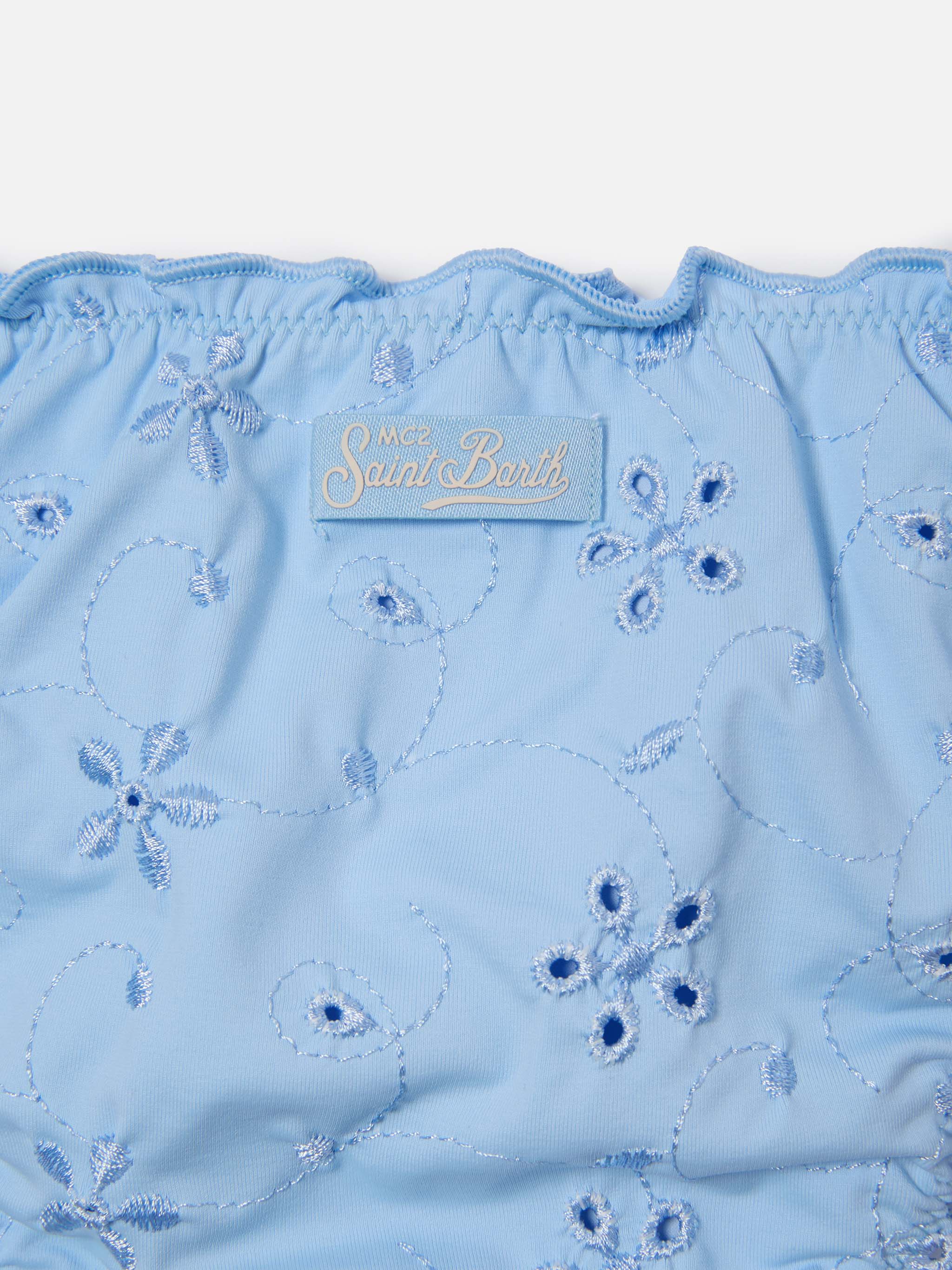 Cris sangallo bikini in light blue with ruffled edges - Image 3