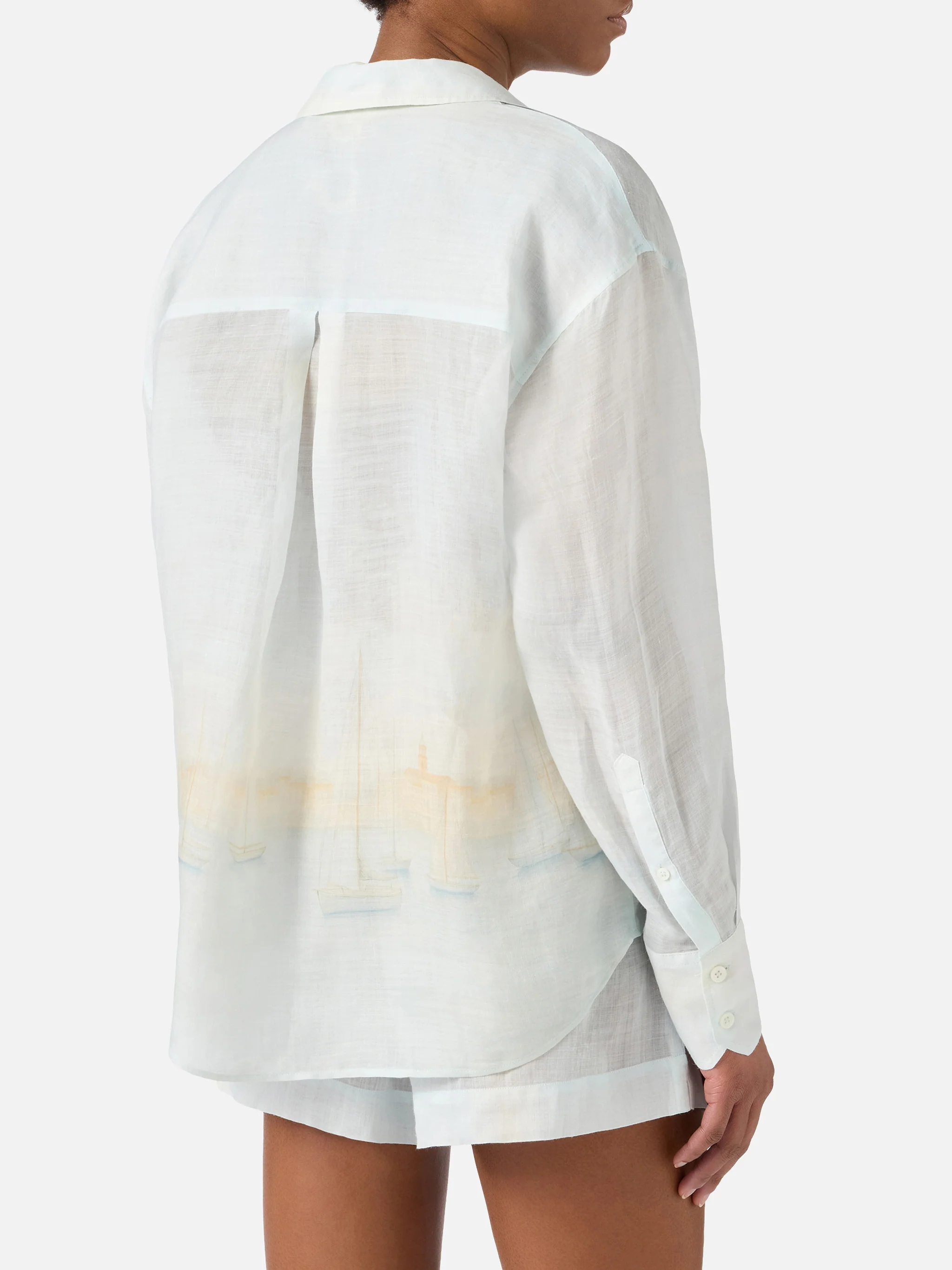 Cristal ramie shirt with St. Tropez print - Image 3