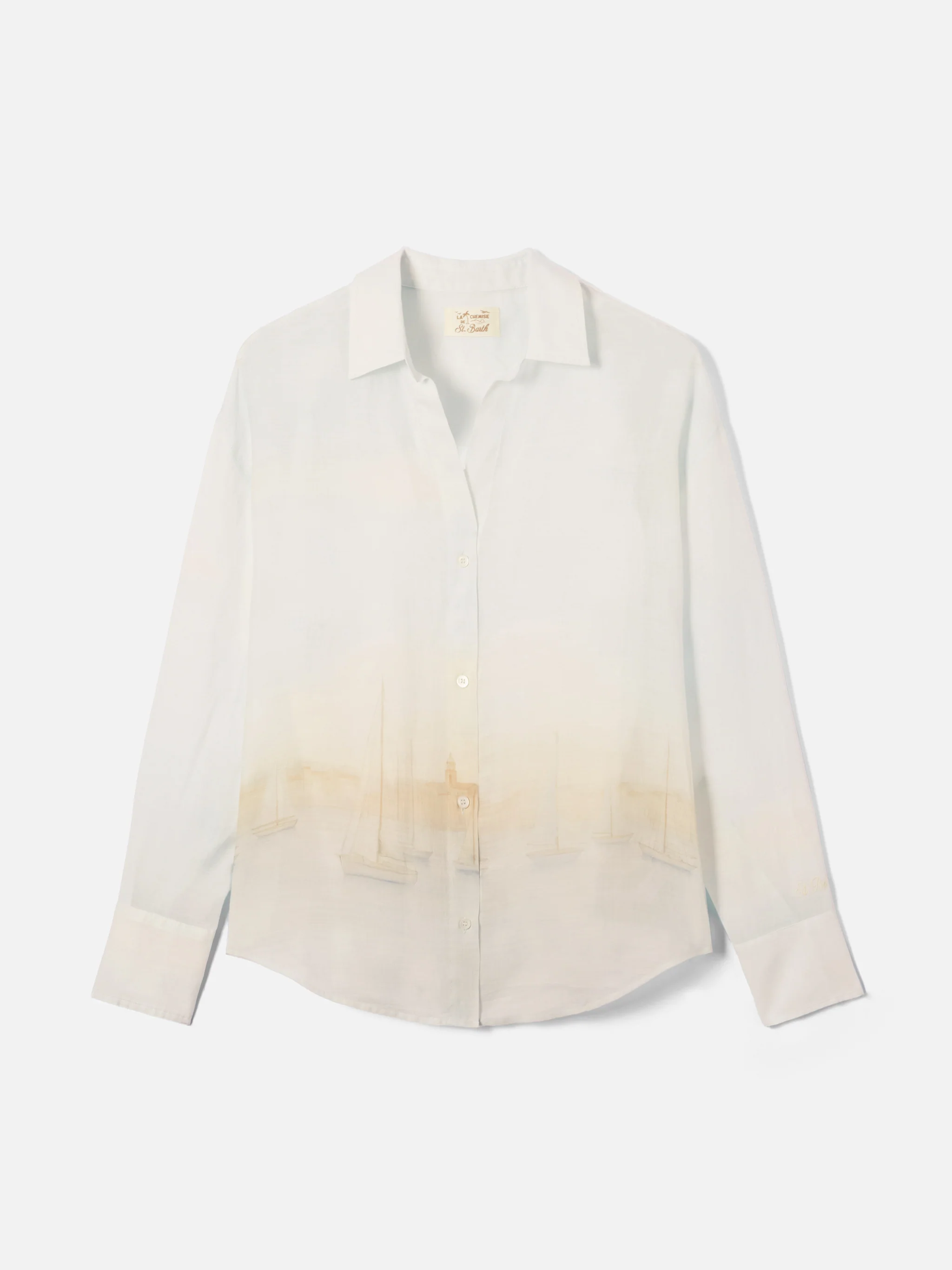 Cristal ramie shirt with St. Tropez print - Image 5