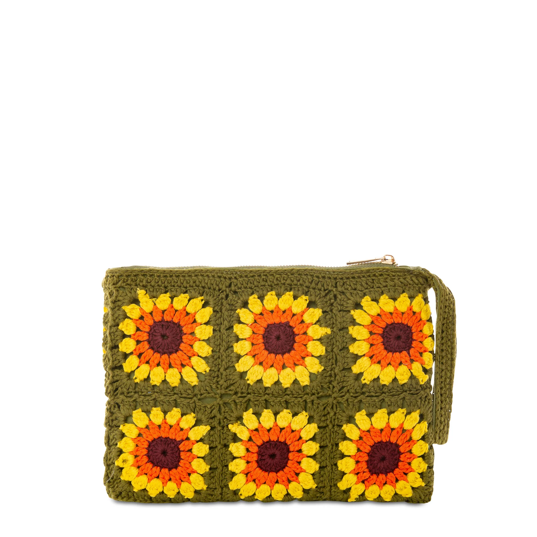 Parisienne crochet pouch bag with sunflower embroidery - Image 4