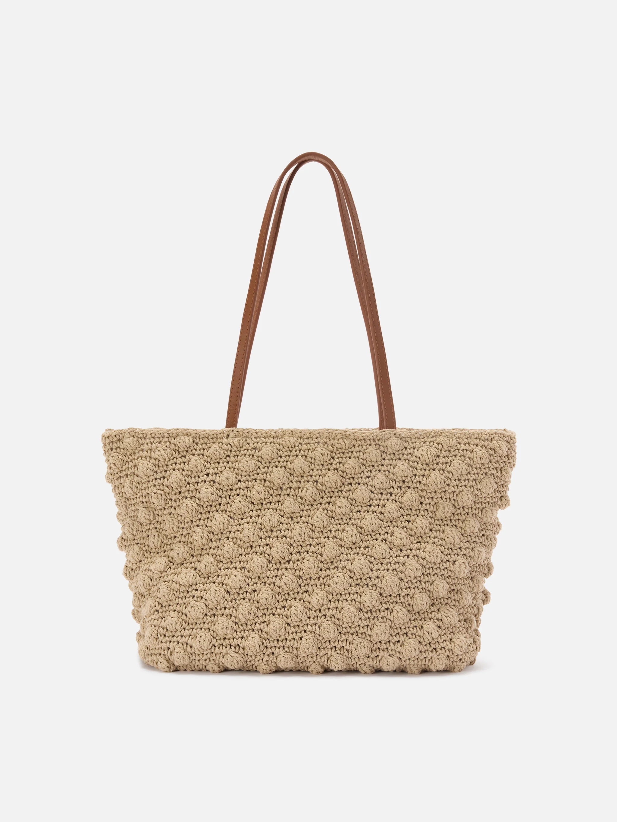 Crochet Tote medium bag with embroidered logo - Image 3