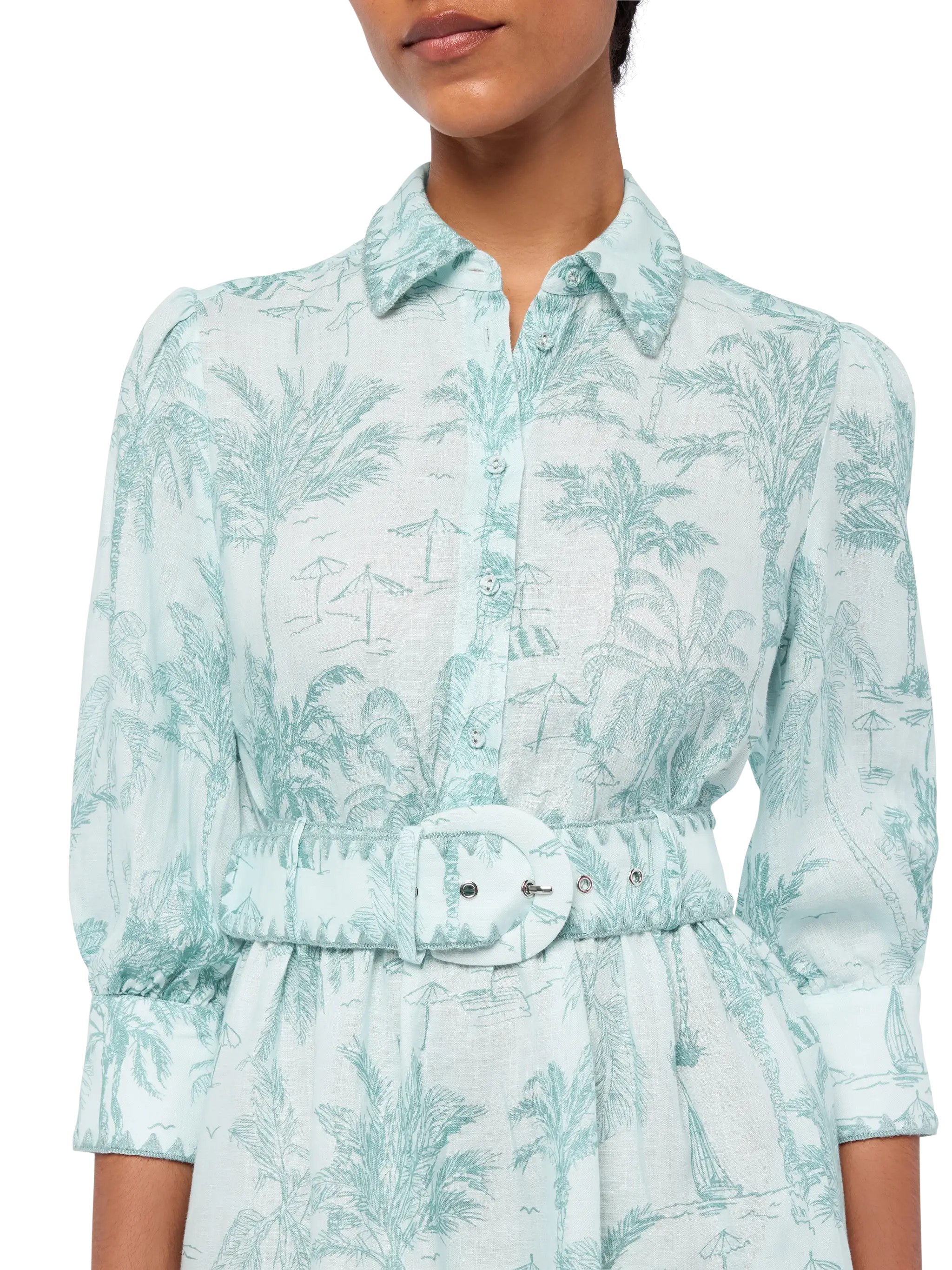 Daisi toile de jouy linen dress - Image 2