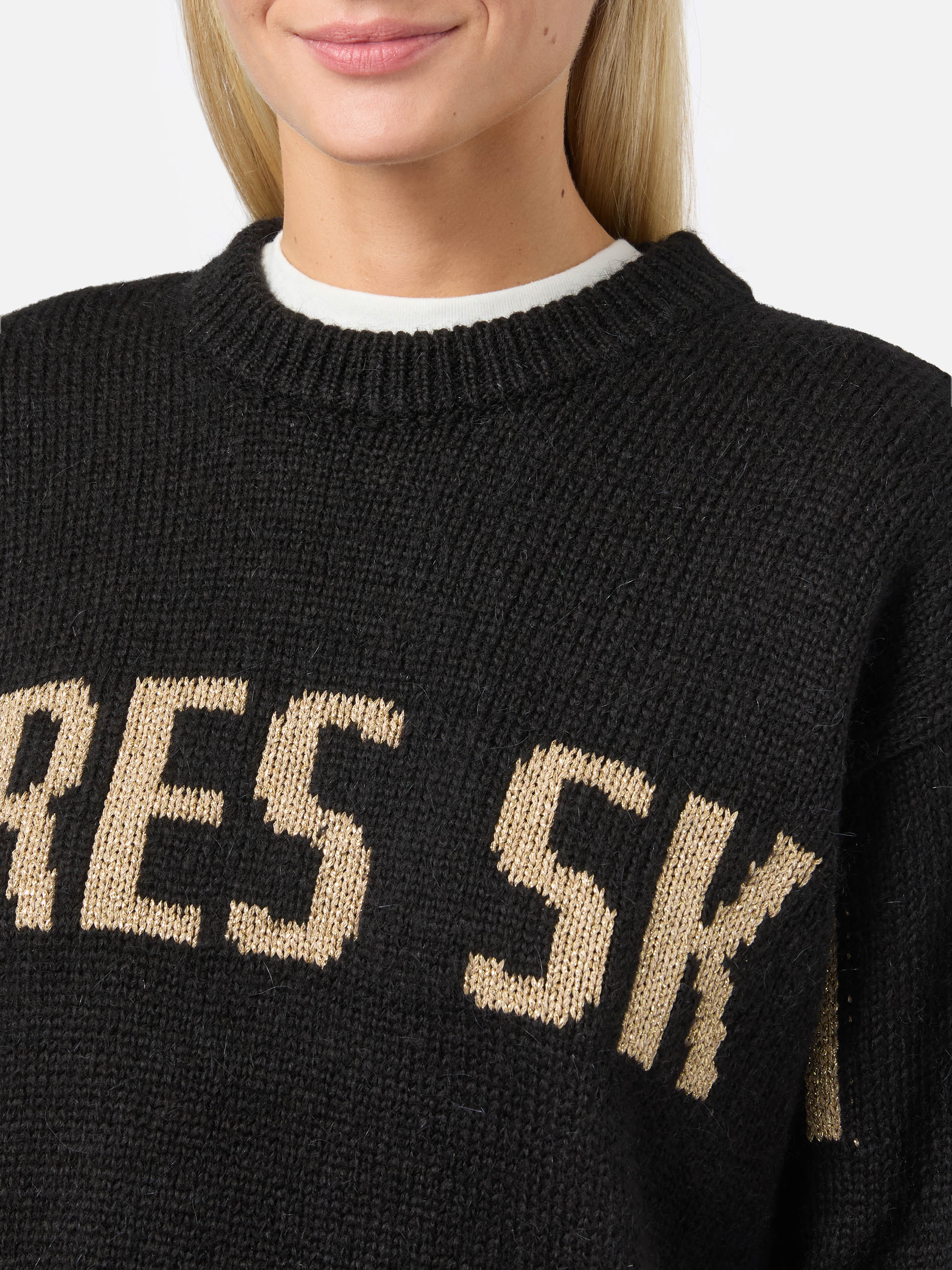 Danya alpaca-blend sweater in black with Après Ski jacquard - Image 2