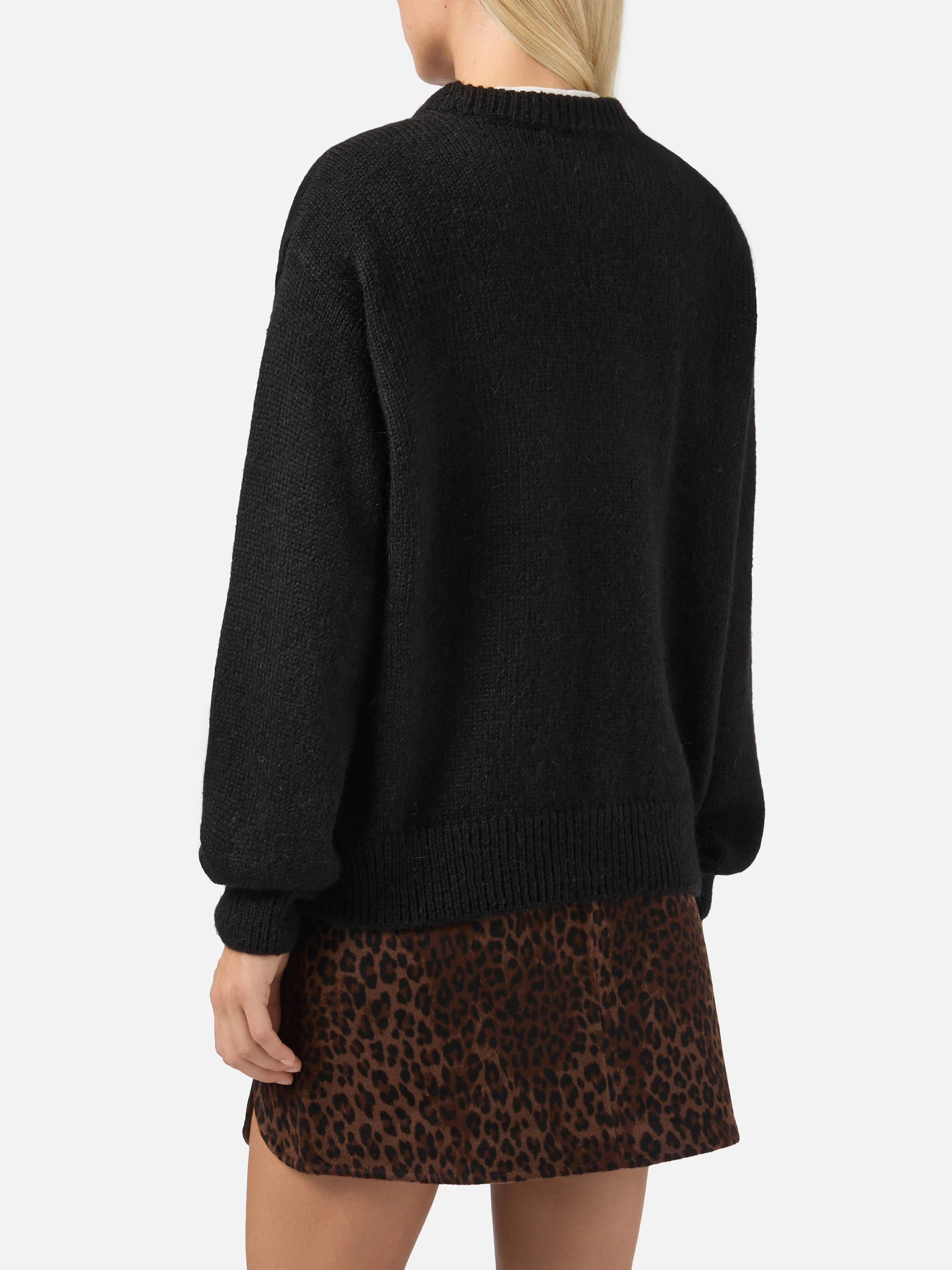 Danya alpaca-blend sweater in black with Après Ski jacquard - Image 3