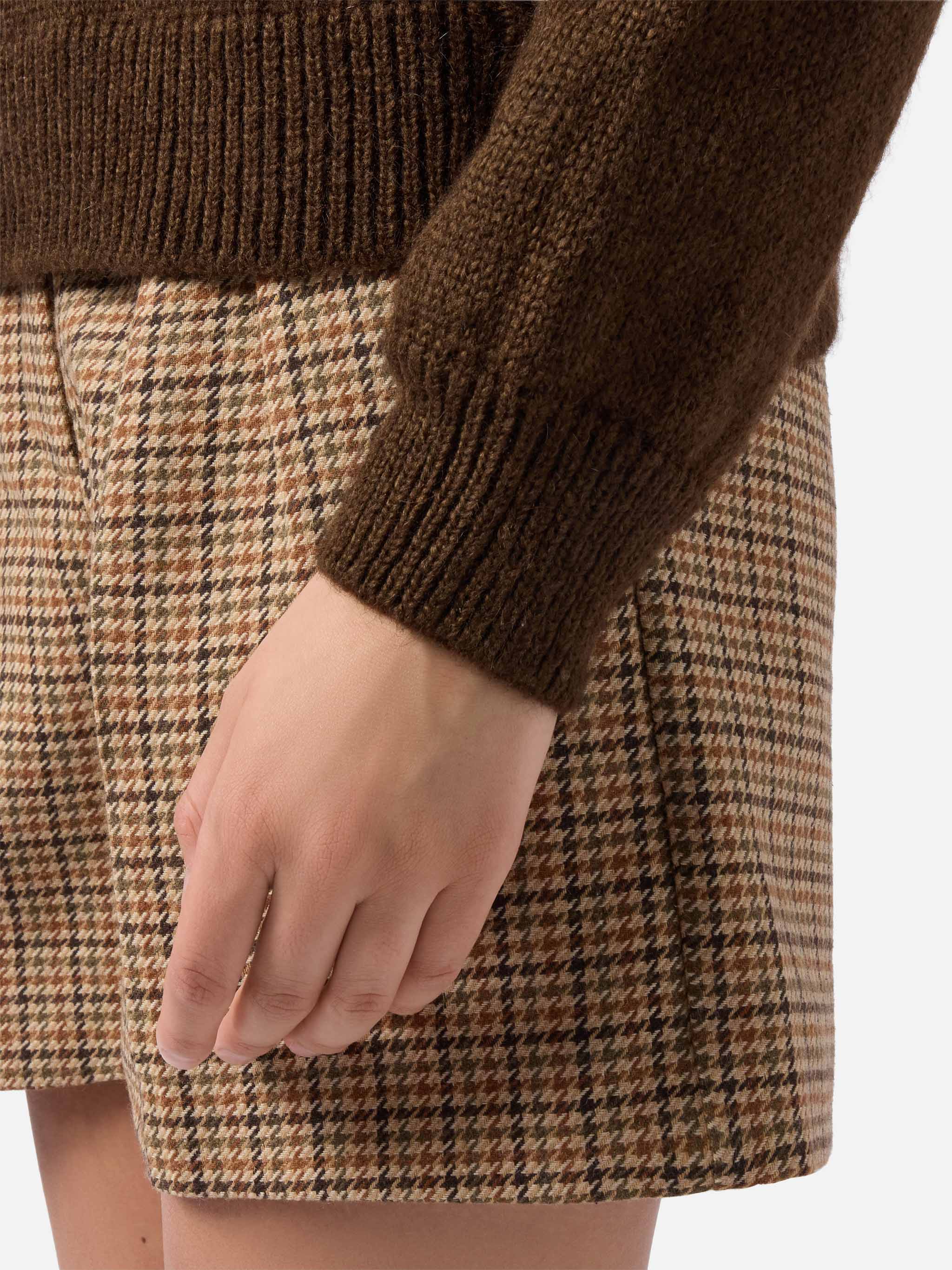 Danya alpaca-blend sweater in brown with St. Barth jacquard - Image 4