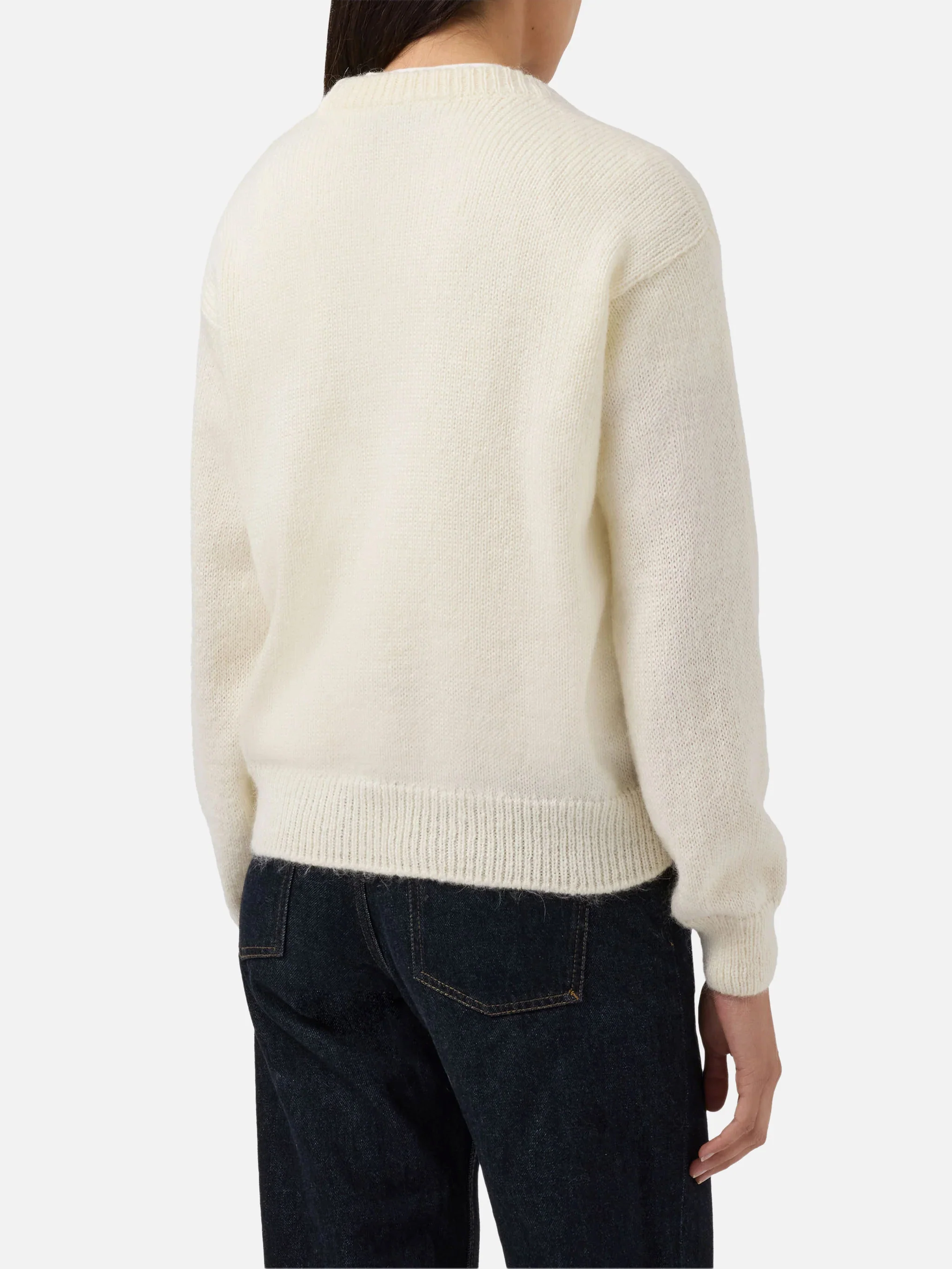 Danya alpaca-blend sweater in white with St. Moritz jacquard - Image 3