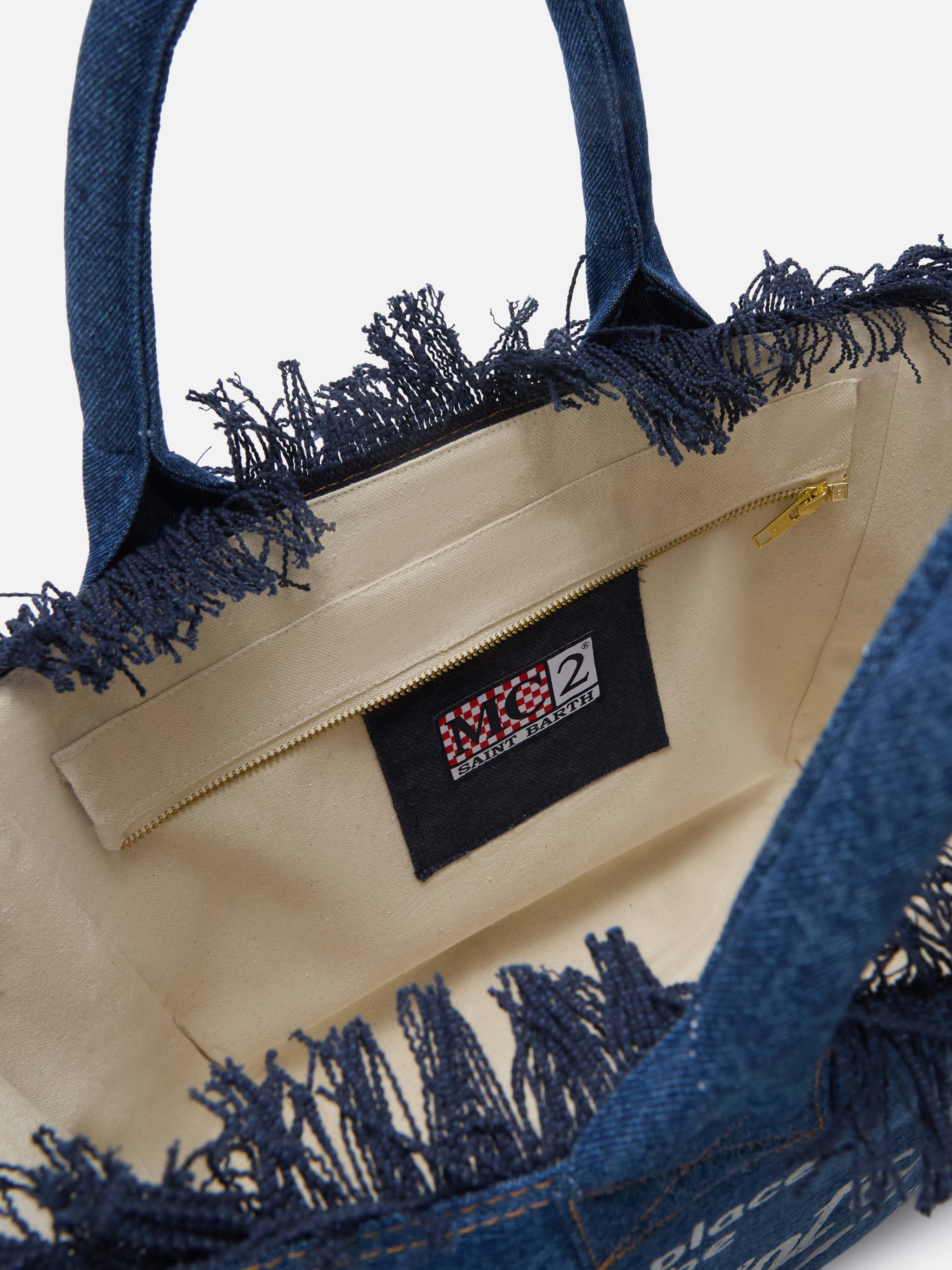 Dark wash denim Vanity regular bag - Image 4