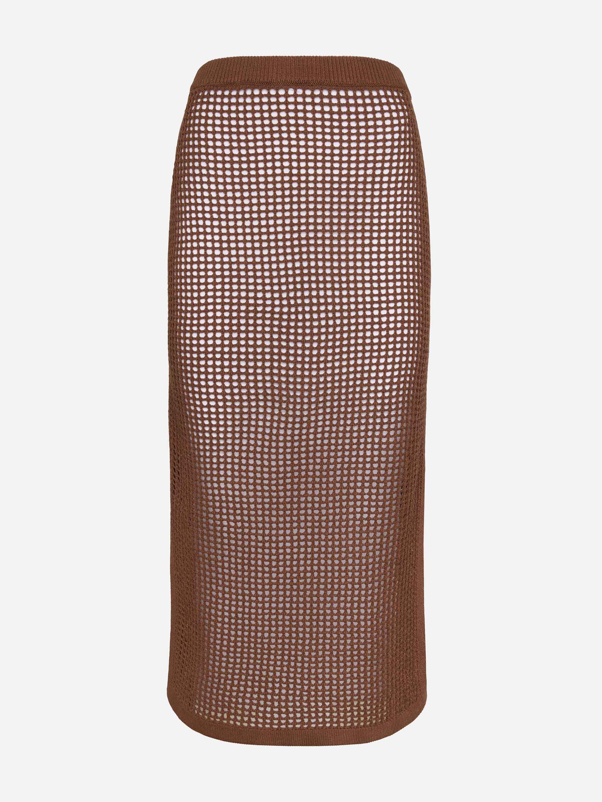 Darline brown crochet midi skirt - Image 5