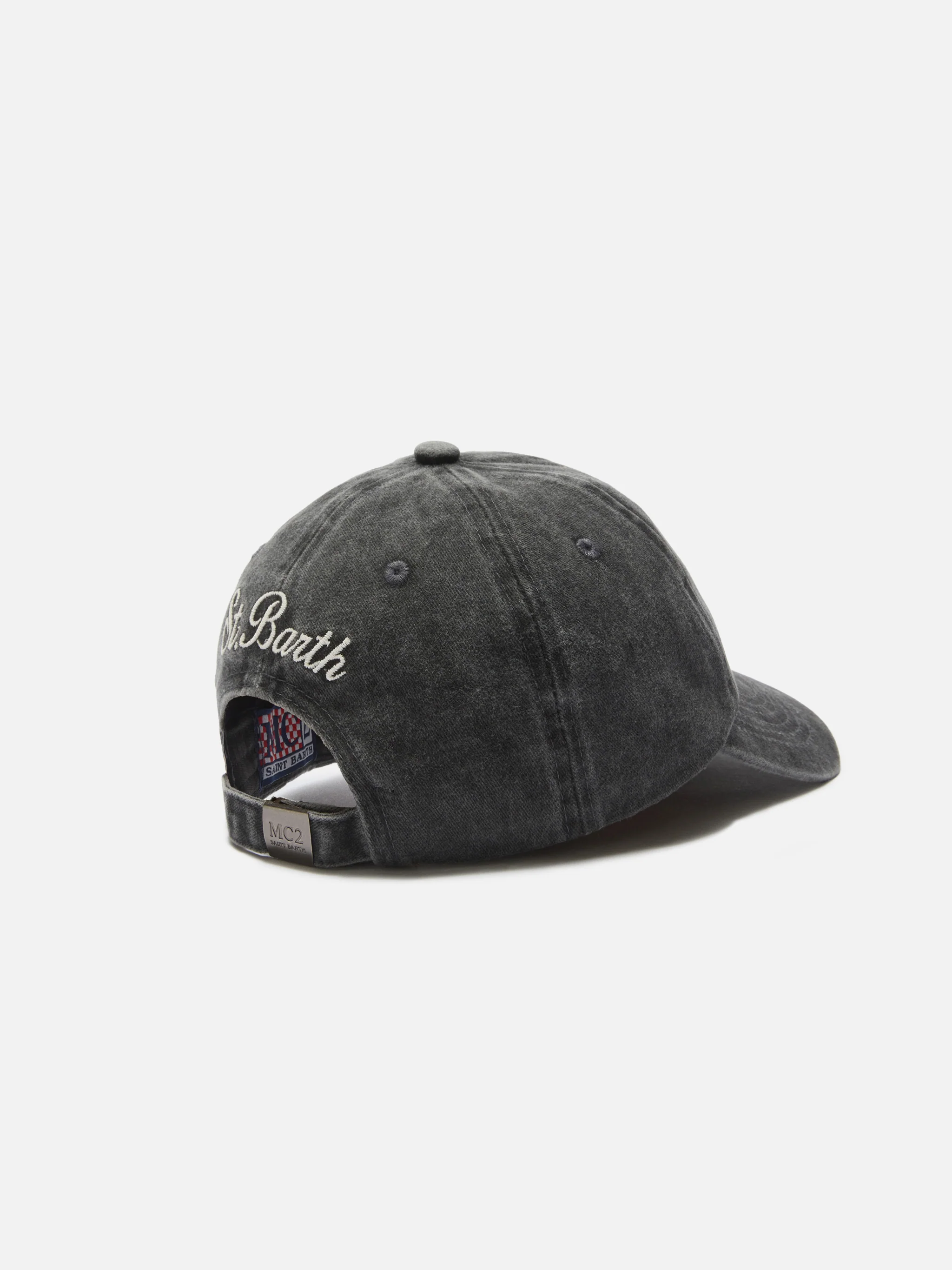 Davis cotton baseball cap in black with Va tutto al contrario embroidery - Image 3