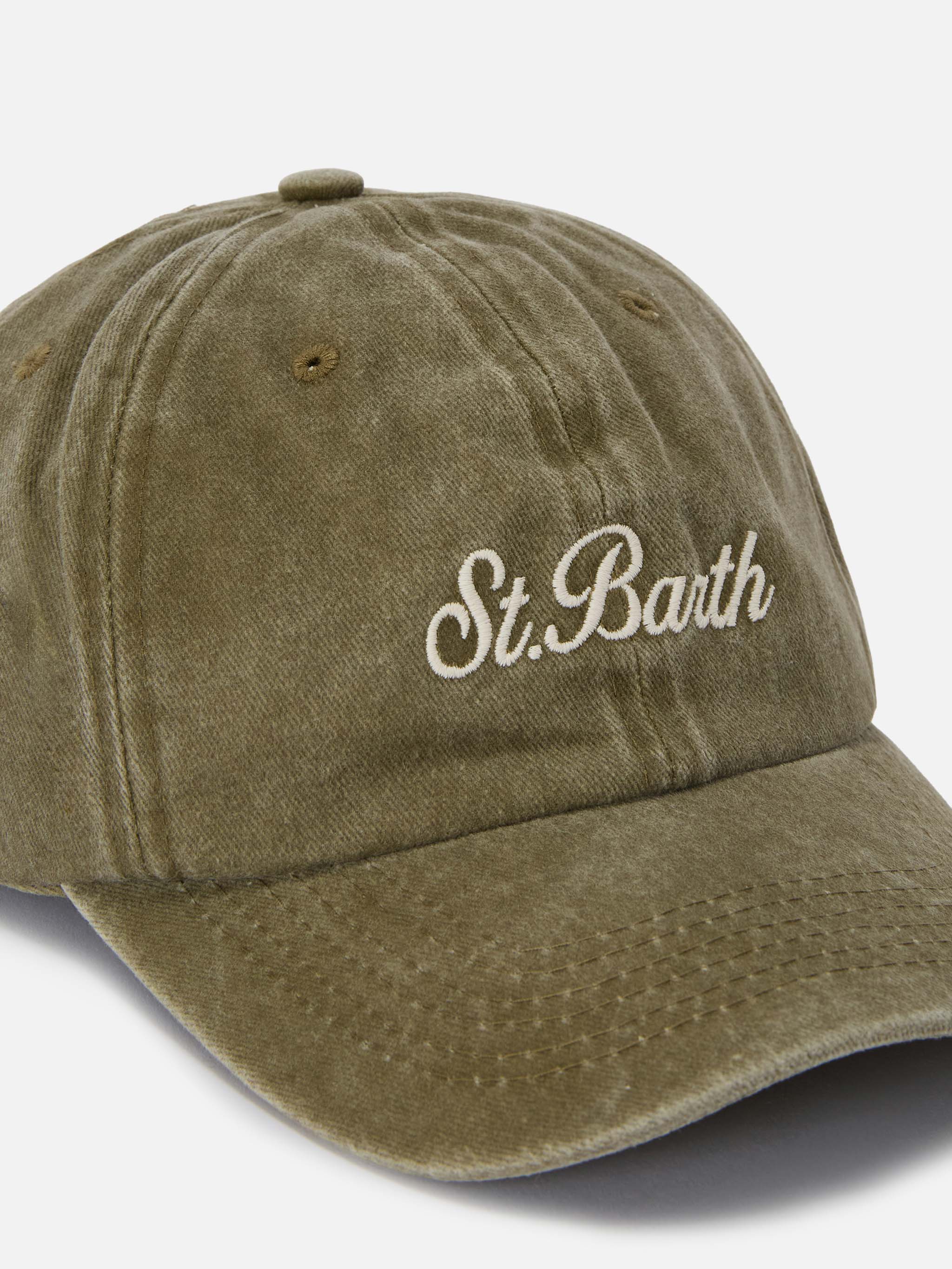 Davis dove grey cotton baseball cap with embroidered logo - Image 2