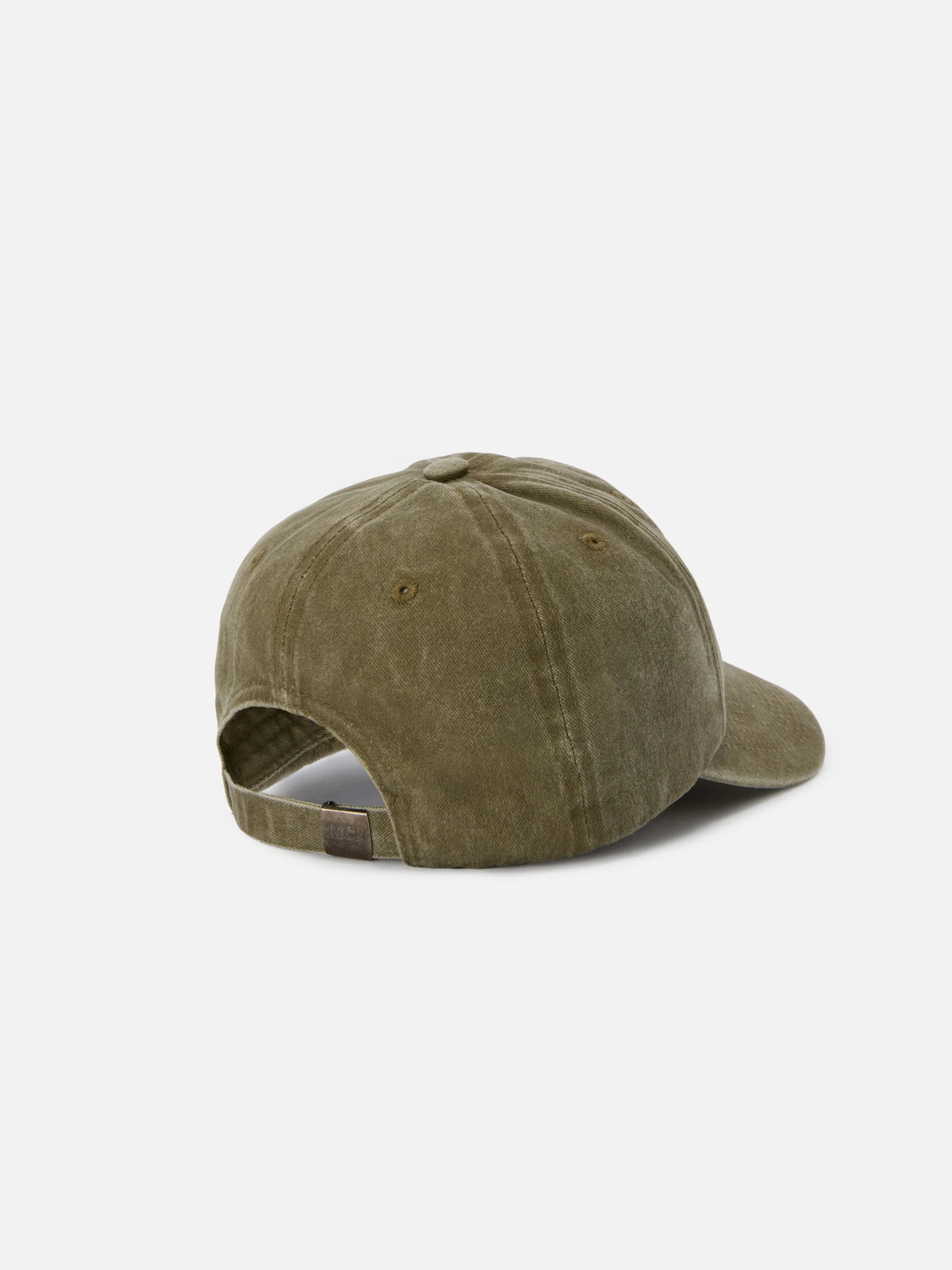 Davis dove grey cotton baseball cap with embroidered logo - Image 3