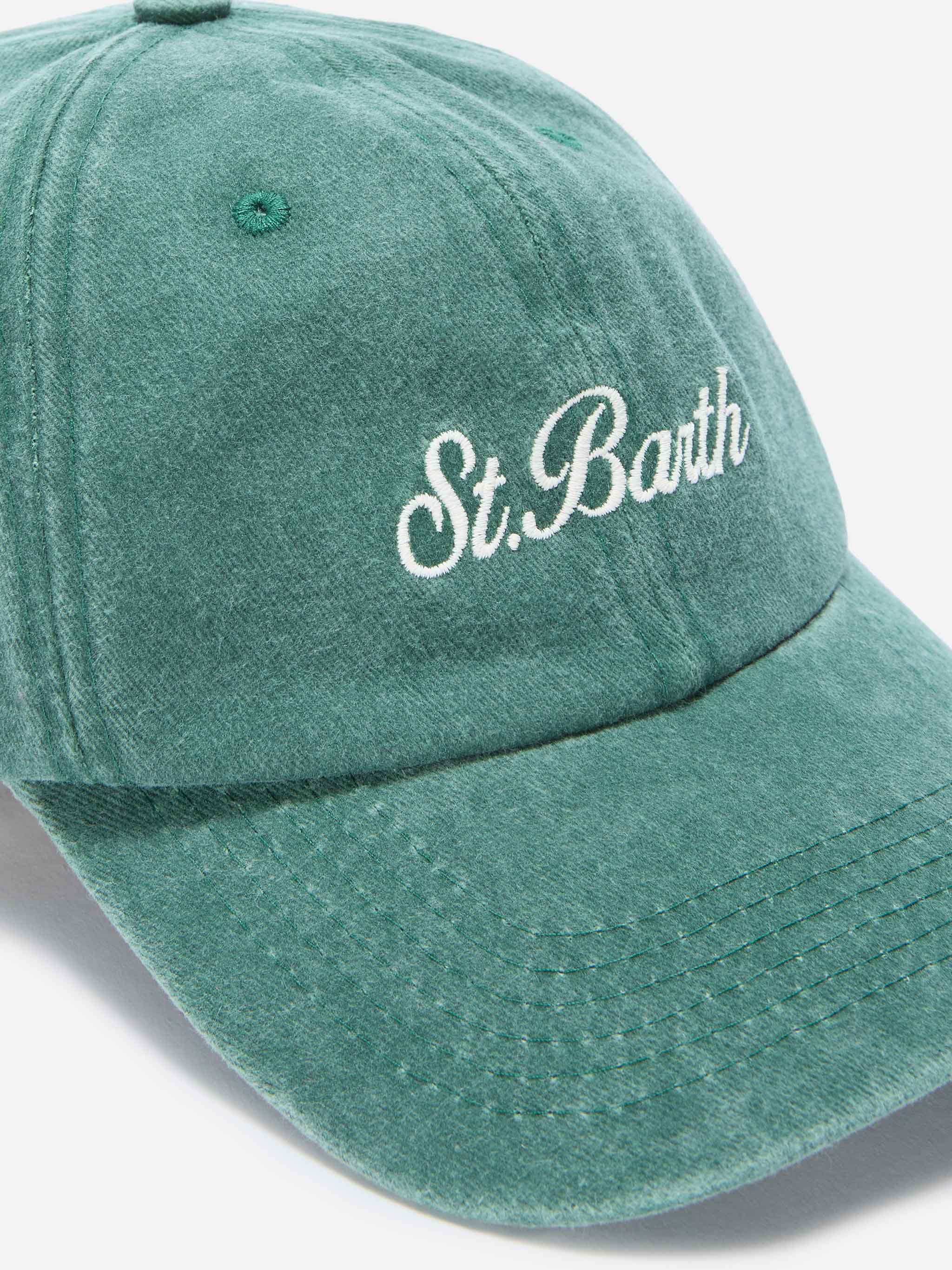 Davis green cotton baseball cap with embroidered logo - Image 2