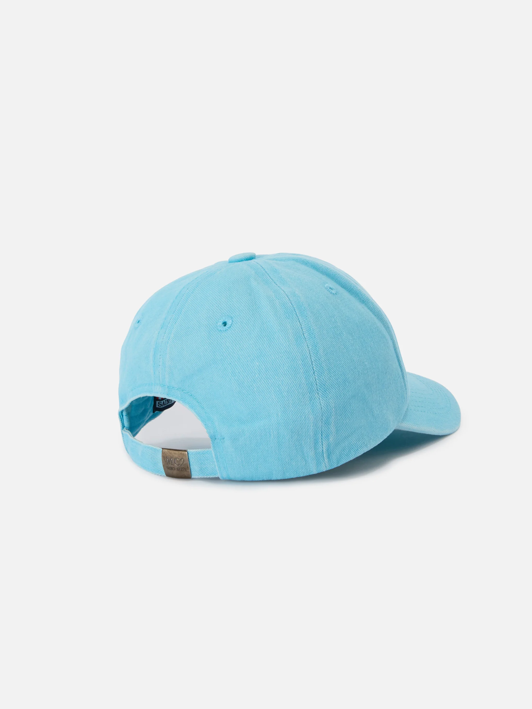 Davis light blue cotton baseball cap with embroidered logo - Image 3