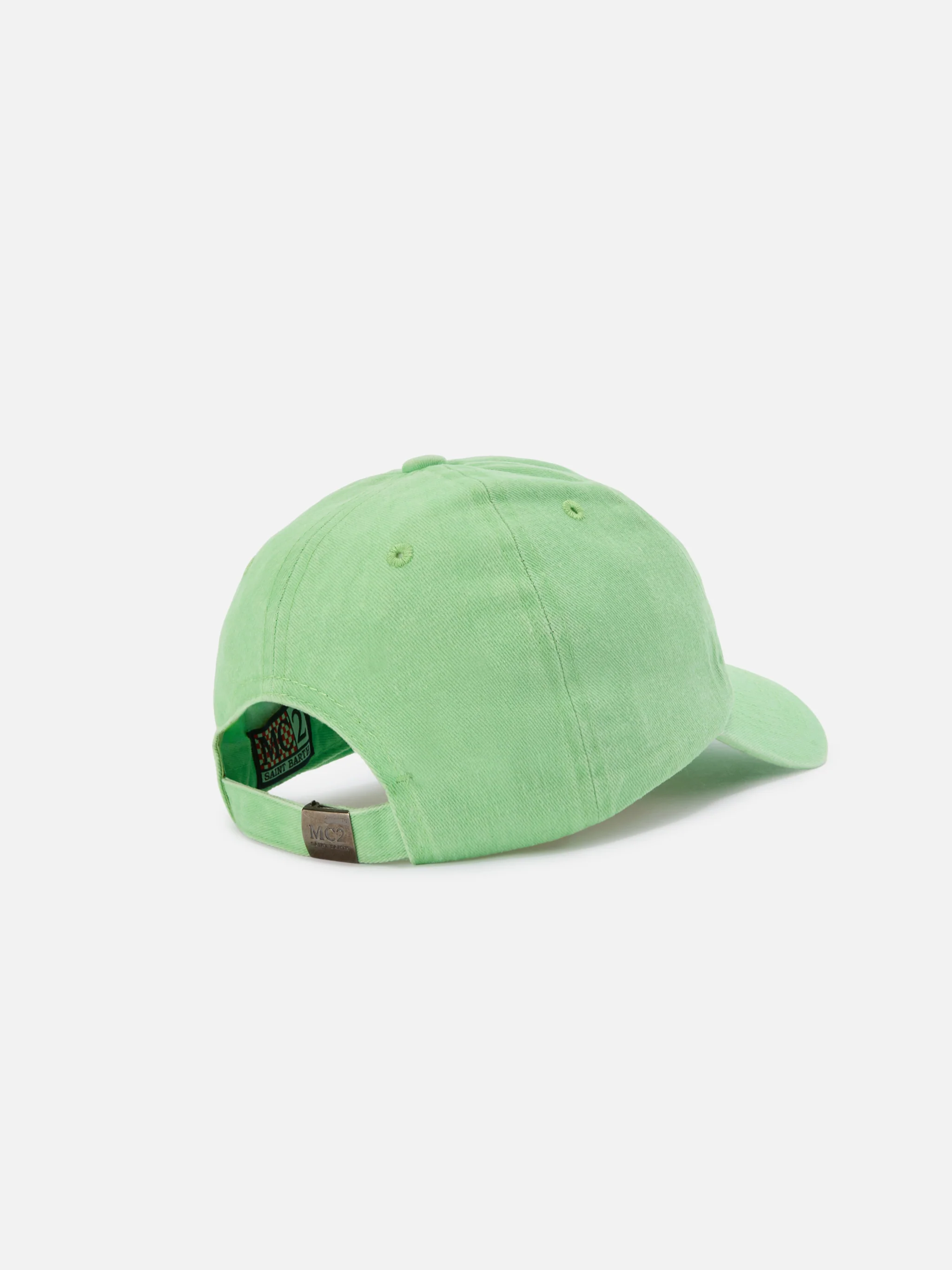 Davis light green cotton baseball cap with embroidered logo - Image 3