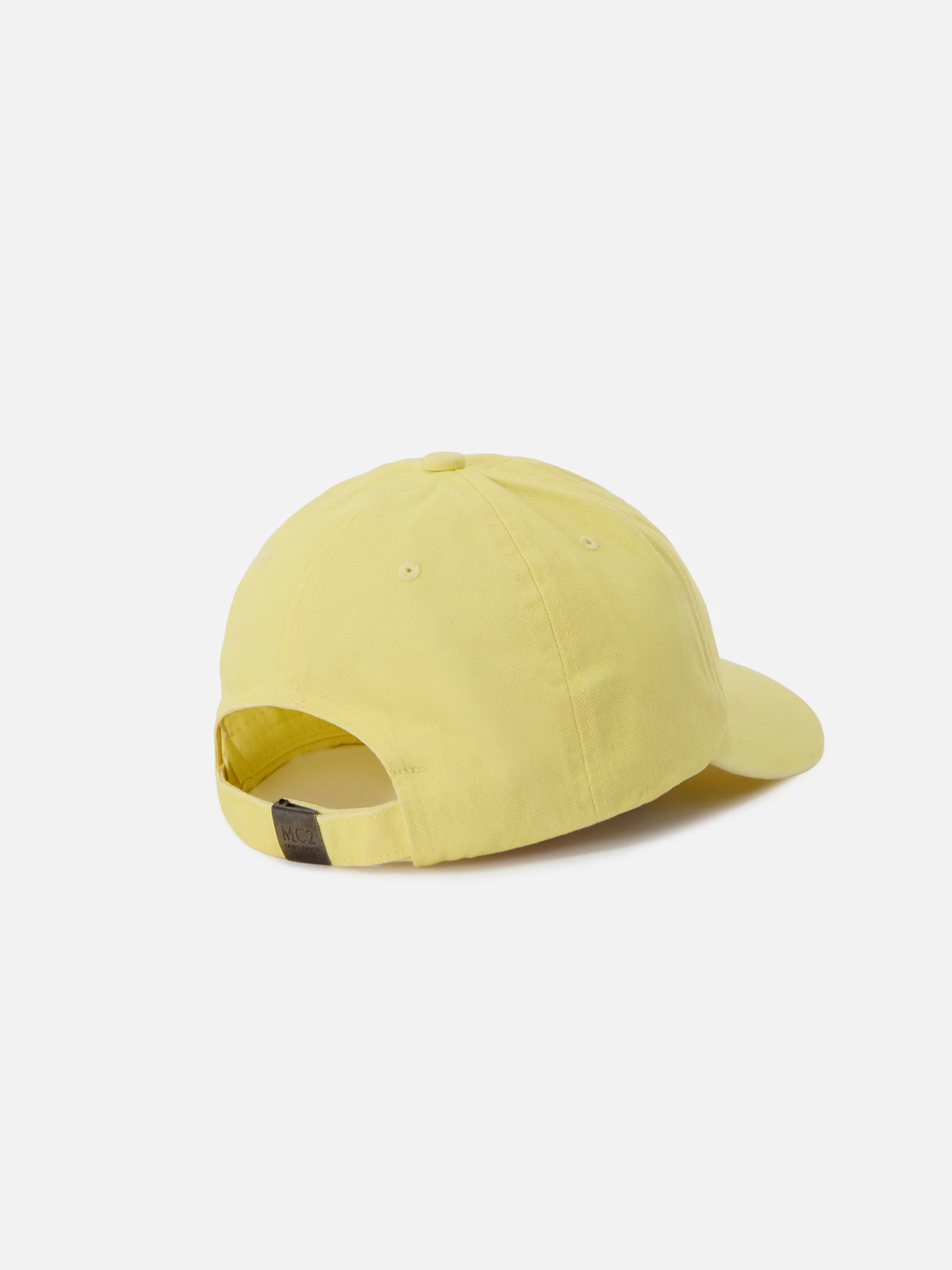 Davis light yellow cotton baseball cap with embroidered logo - Image 3