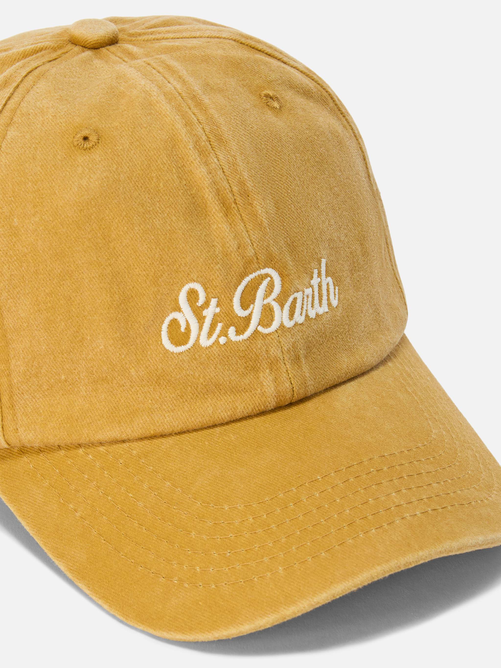 Davis ochre yellow Ball Cap with St. Barth embroidery - Image 2