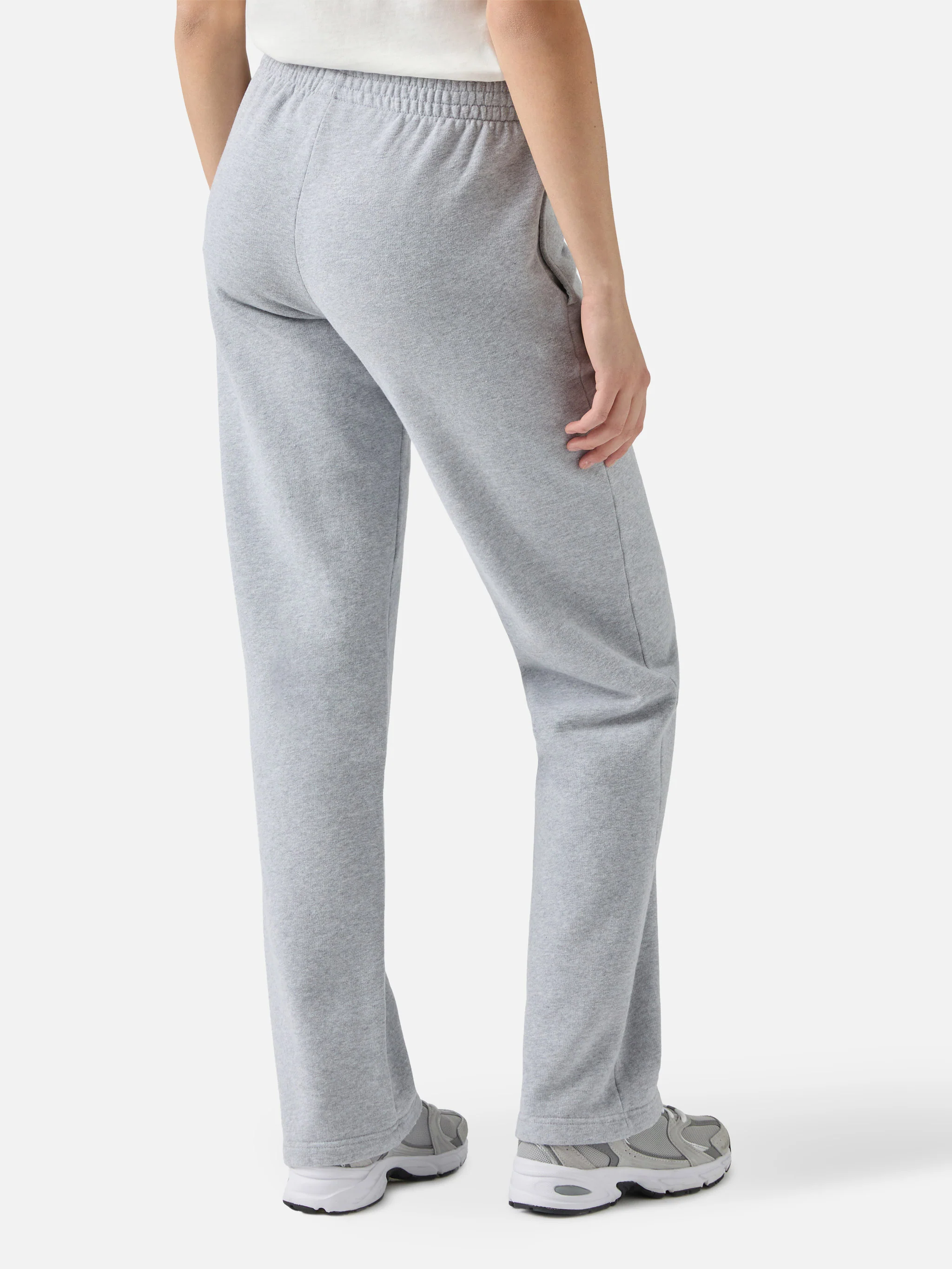 Deena straight-hem joggers in grey melange - Image 3