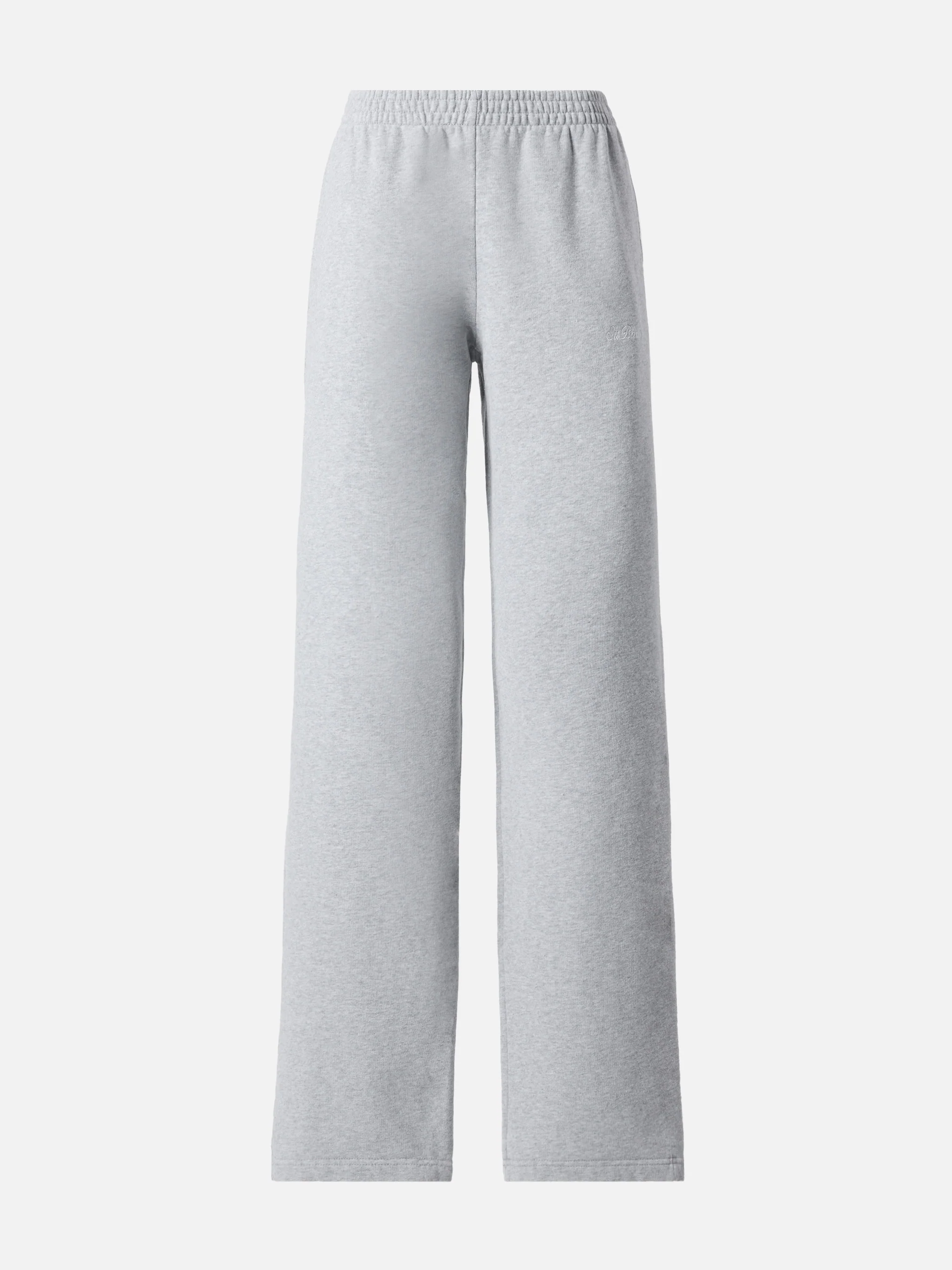 Deena straight-hem joggers in grey melange - Image 4