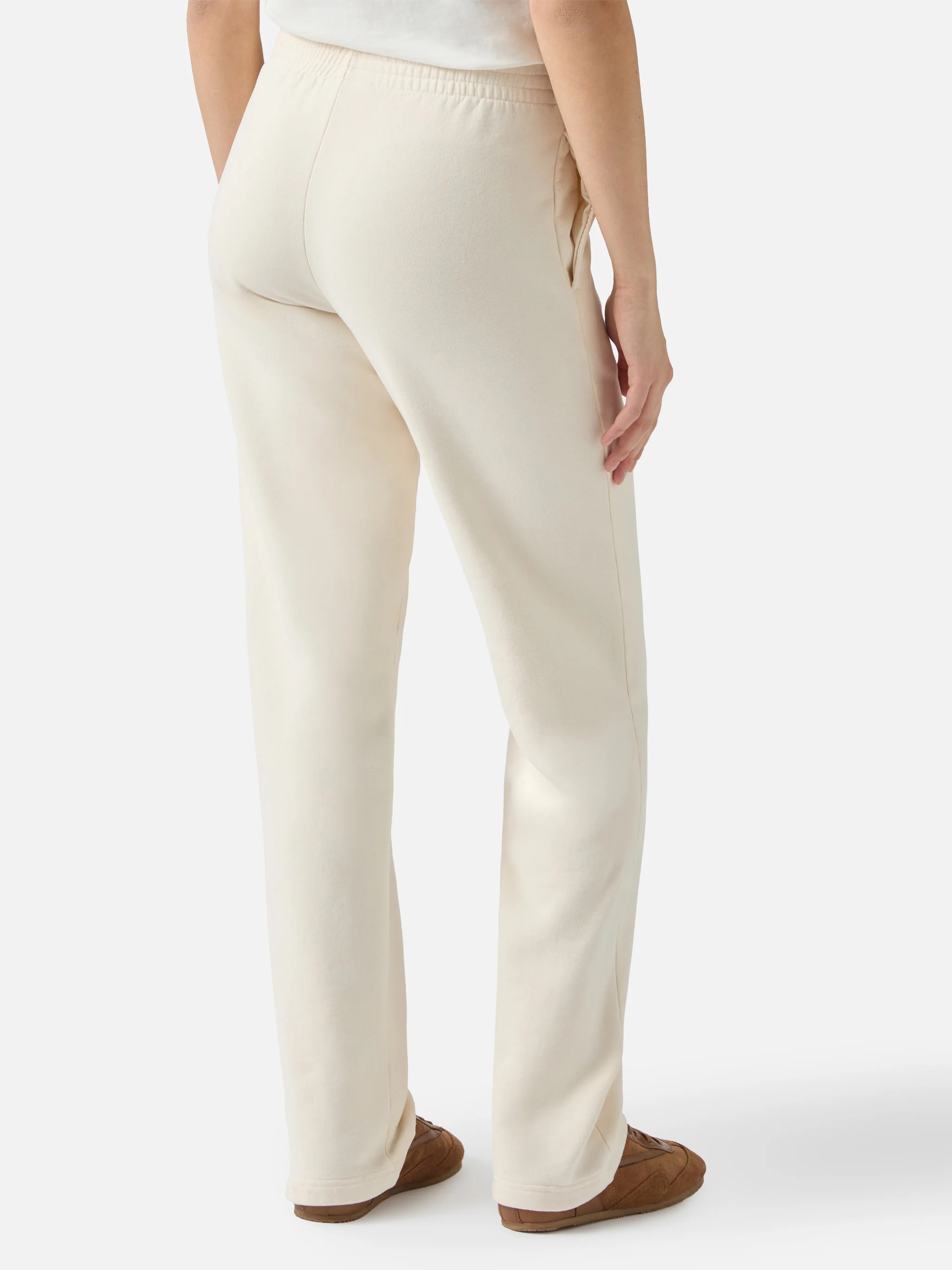 Deena straight-hem joggers in off-white - Image 2