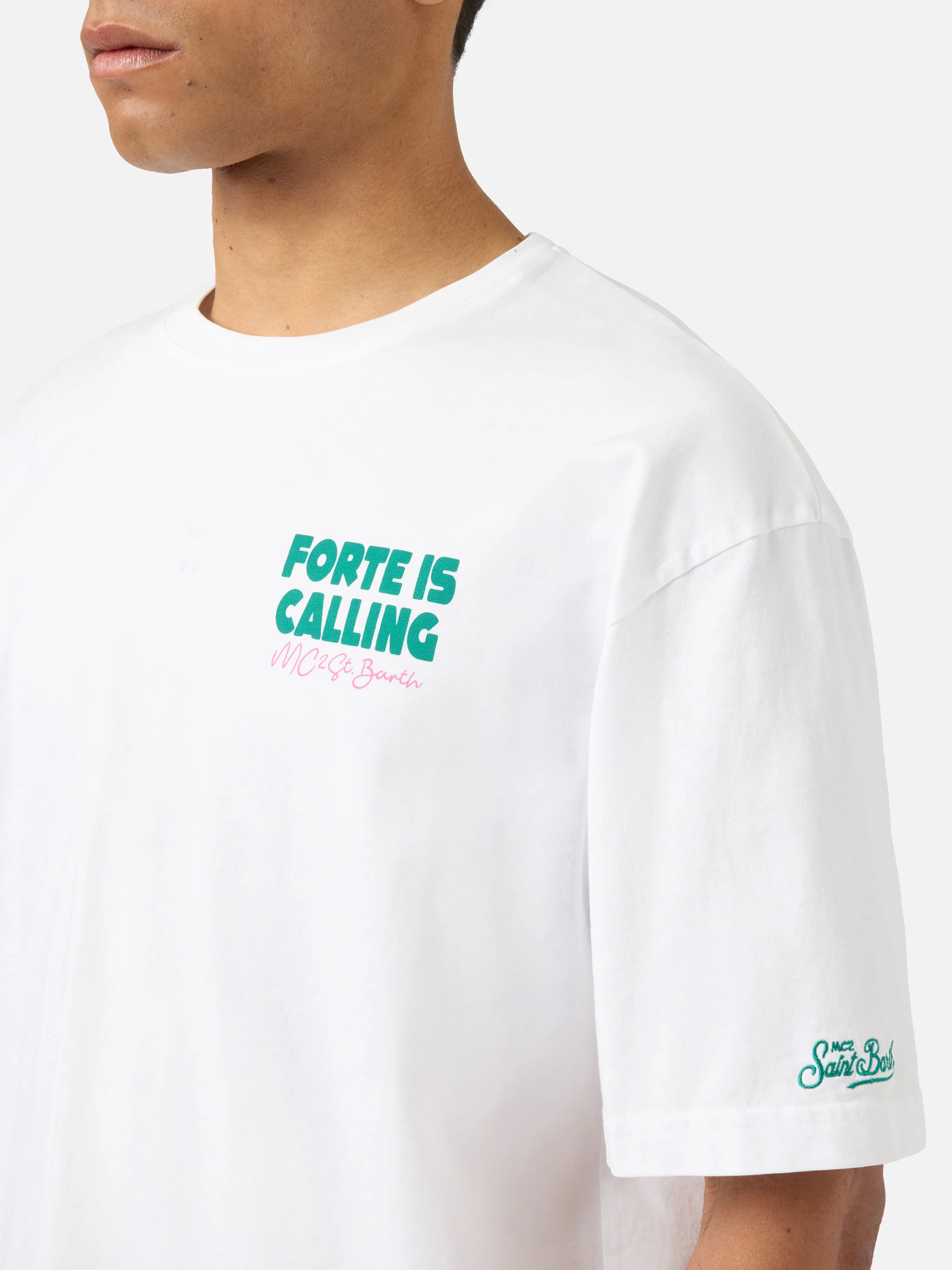 Delmar t-shirt with Forte Is Calling print and maxi graphic on the back - Image 2