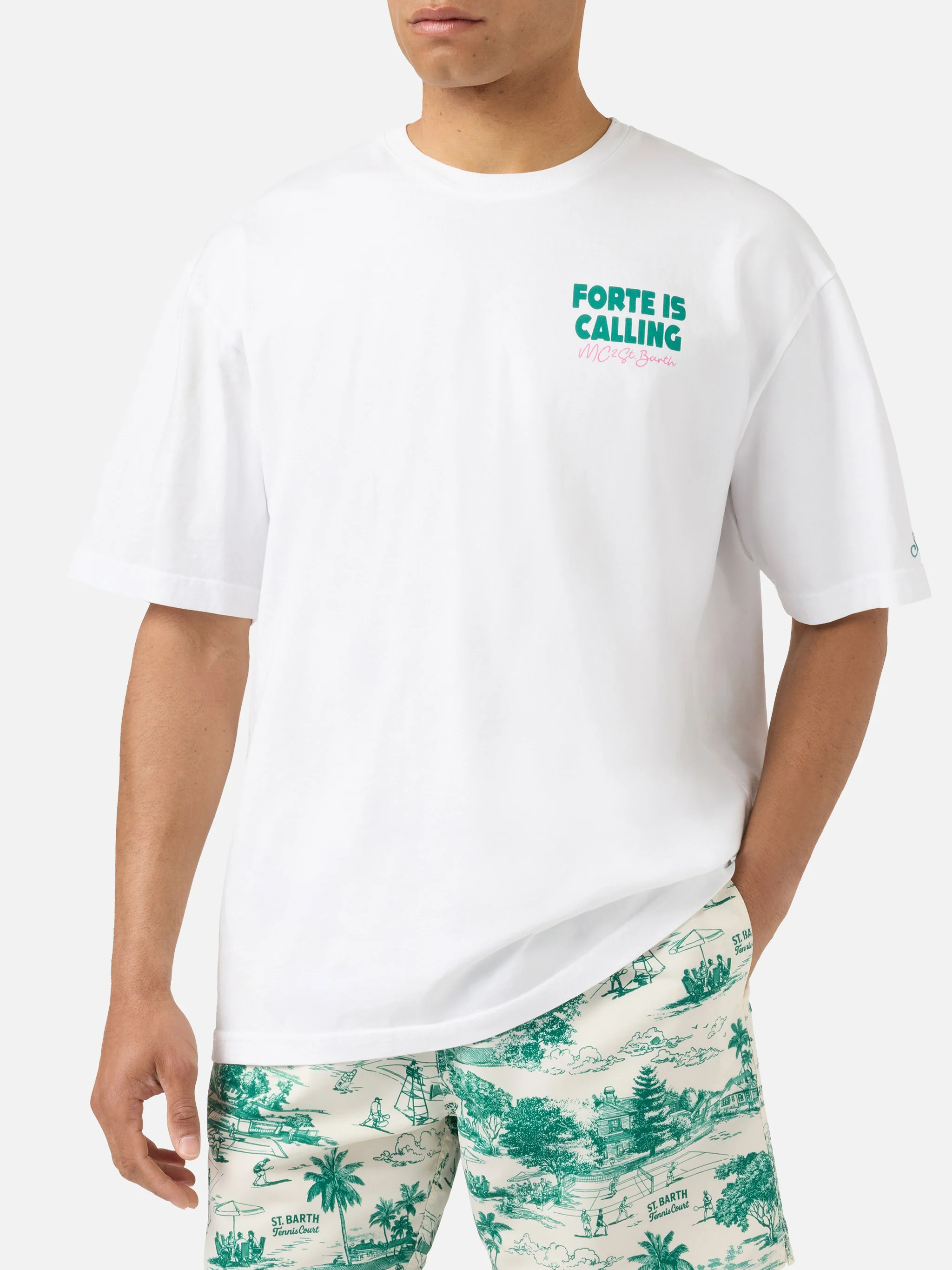 Delmar t-shirt with Forte Is Calling print and maxi graphic on the back - Image 3